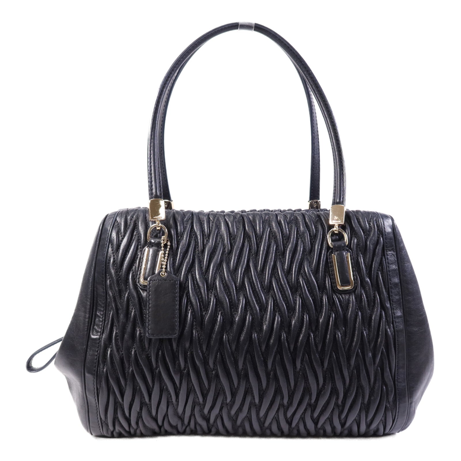 COACH 牛皮皮革Madison Gathered金扣肩背袋