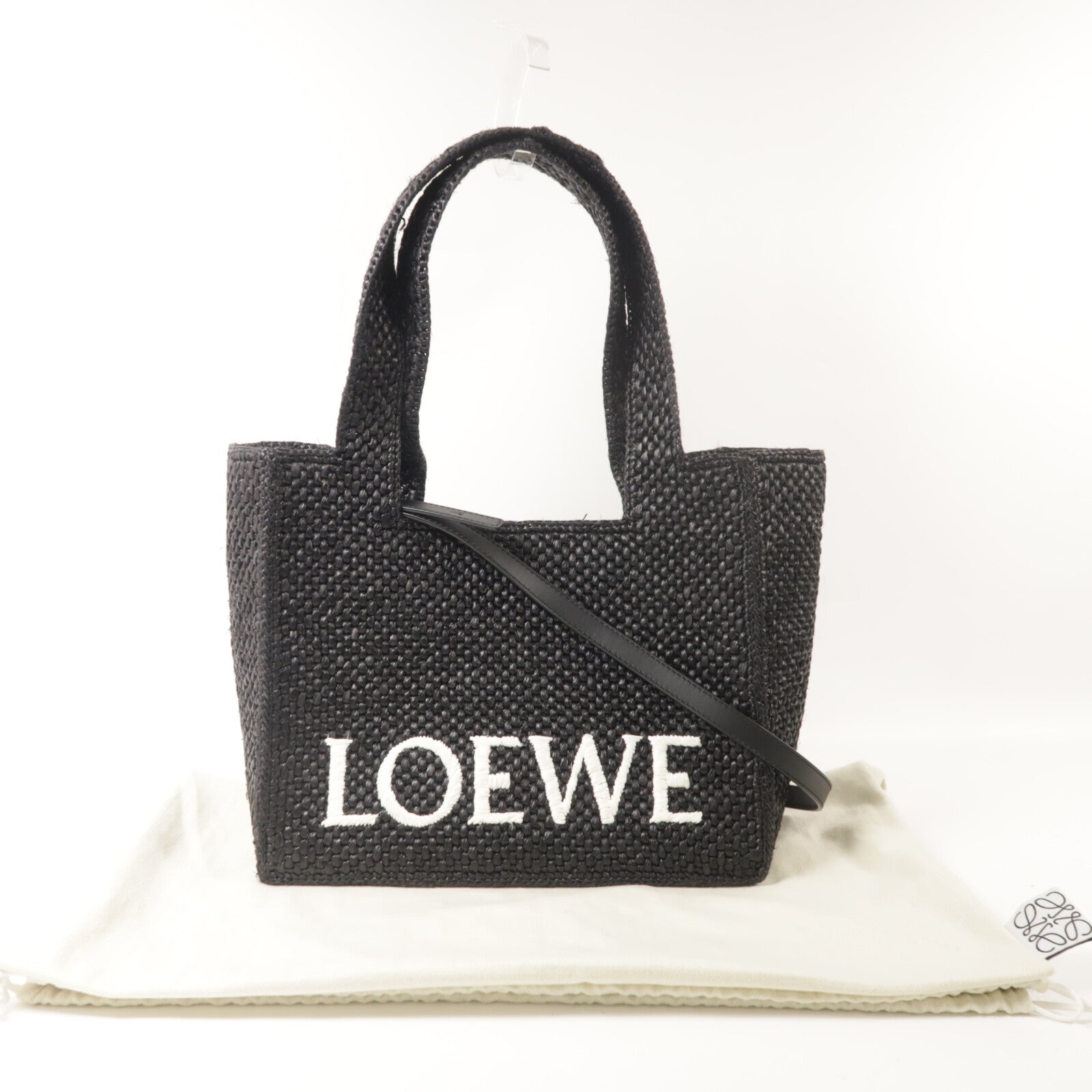 LOEWE Raffia Font Medium手挽肩背兩用袋