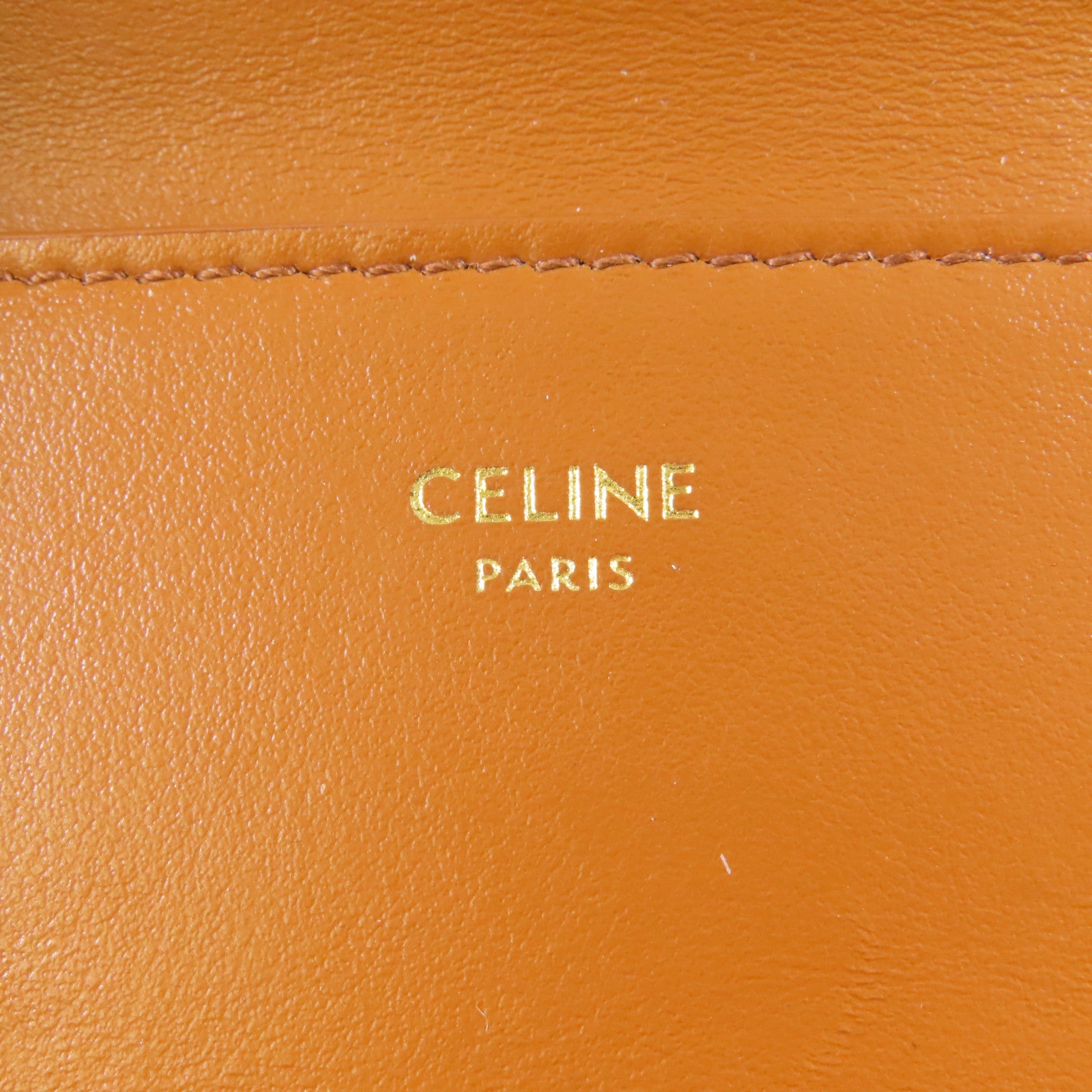CELINE 塗層帆布Triomphe Trifold Wallet金扣錢包