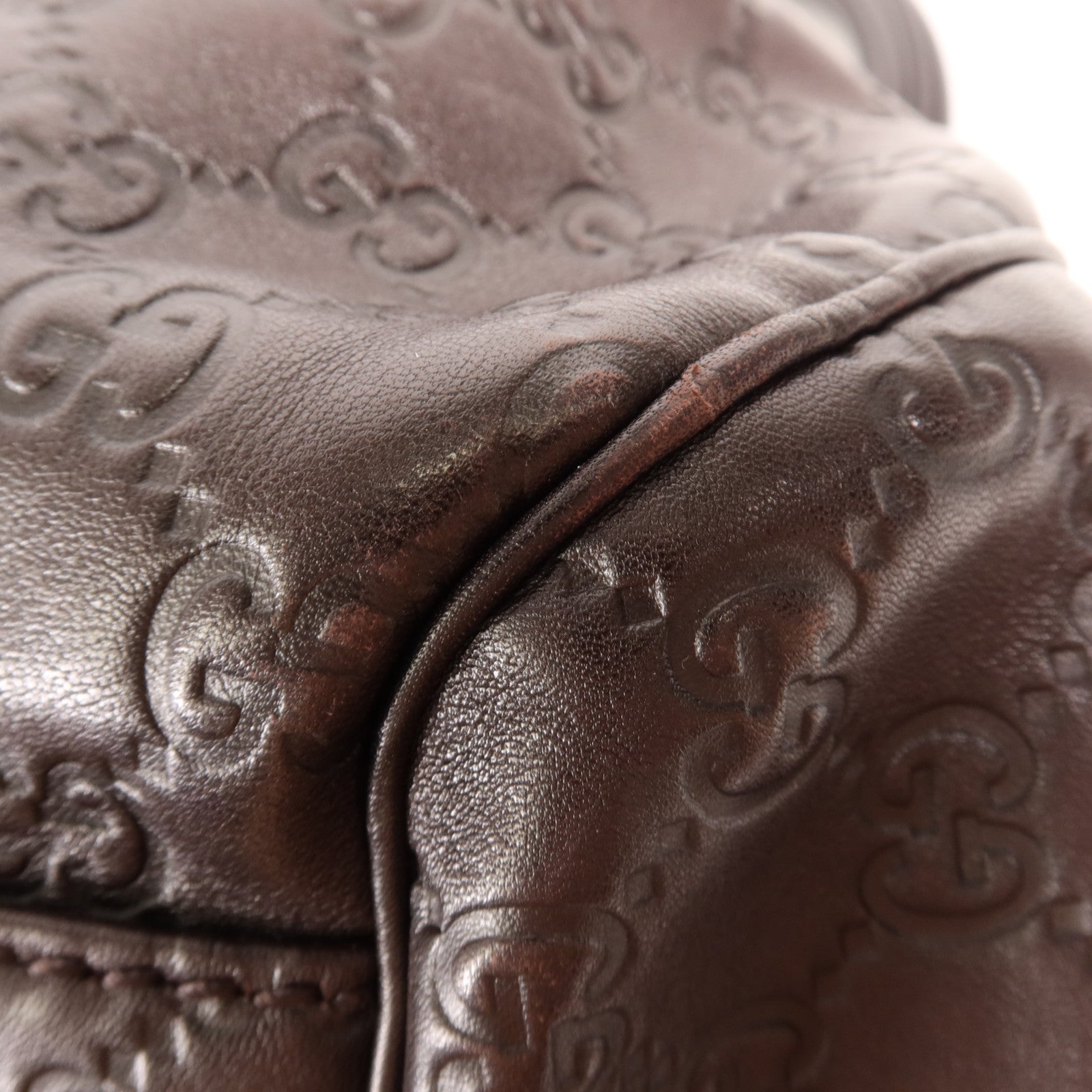 GUCCI 牛皮皮革2 Way Shoulder Bag金扣手挽肩背兩用袋