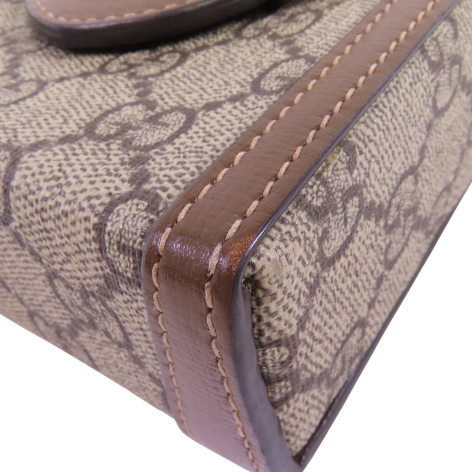 GUCCI 塗層帆布Horsebit 1955 Mini金扣肩背袋