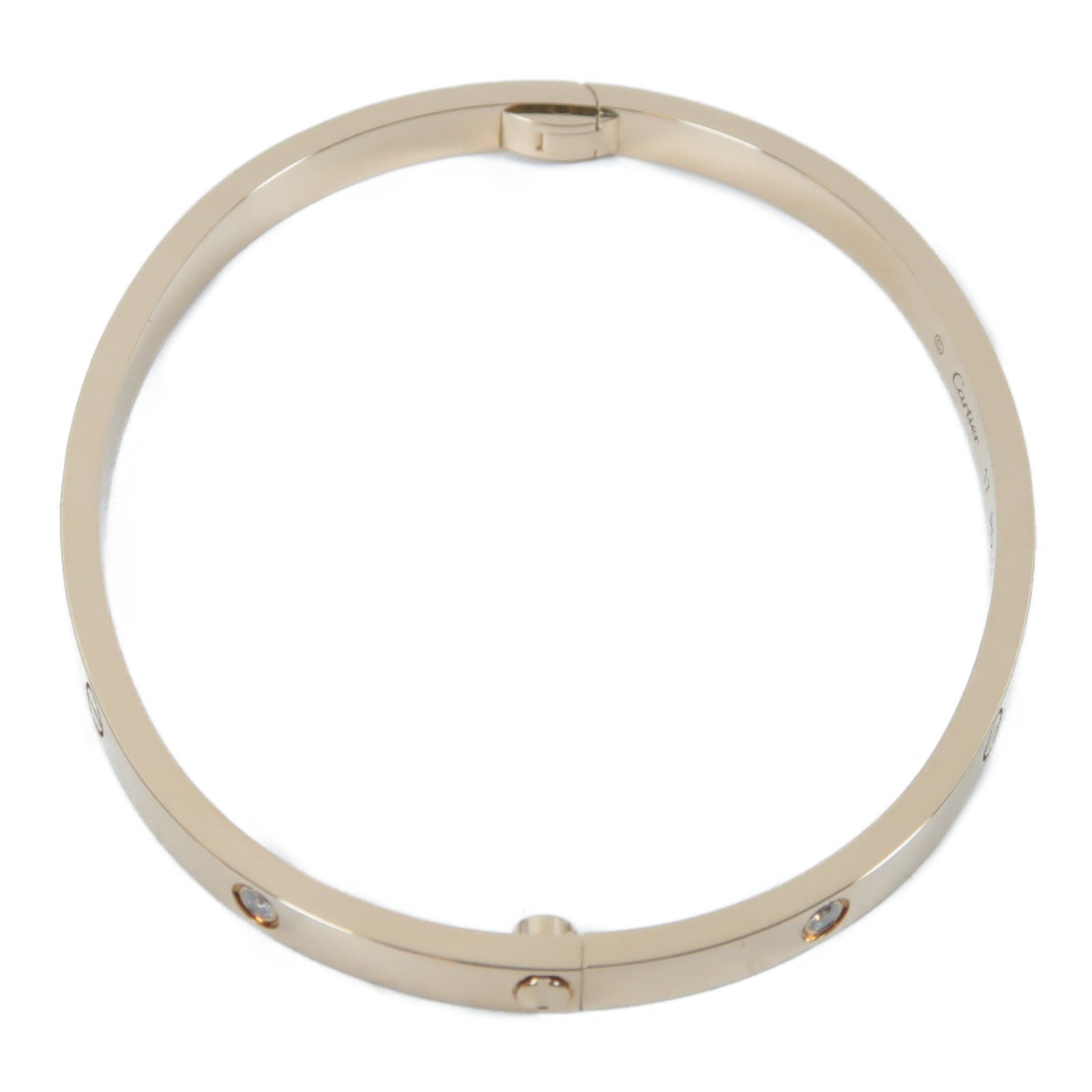 CARTIER 【激減優惠】18K玫瑰金Love Bracelet 6p Diamonds 0.15ct鑽石手鐲Cartier#17