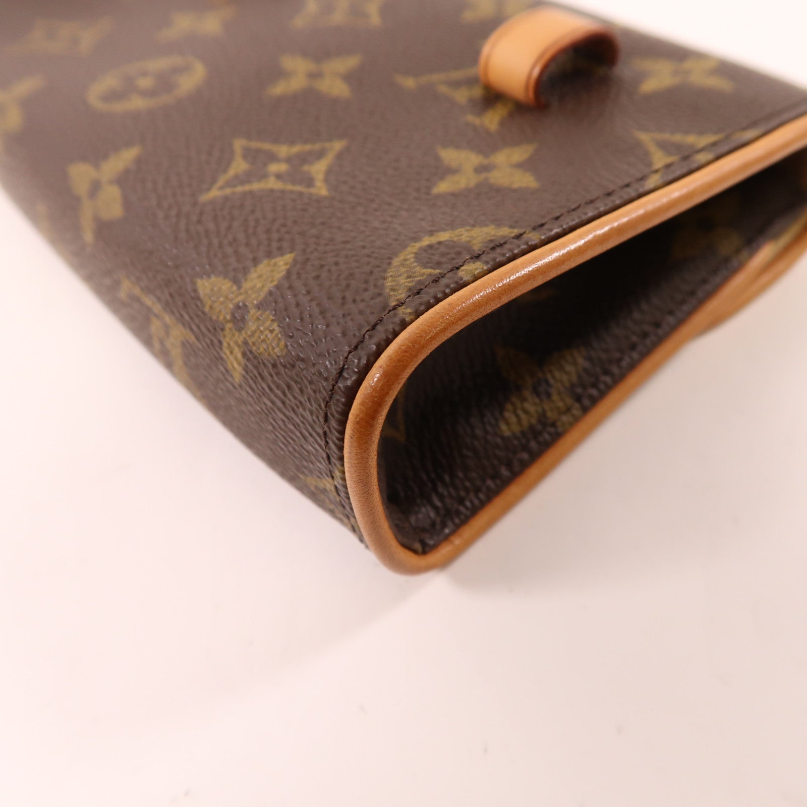 LOUIS VUITTON 【激減優惠】Monogram Pochette Florentine金扣腰包棕色