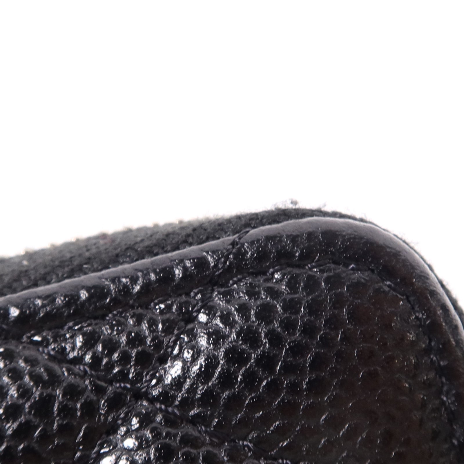 CHANEL 牛皮皮革Chain Card Case銀扣鏈帶卡片套