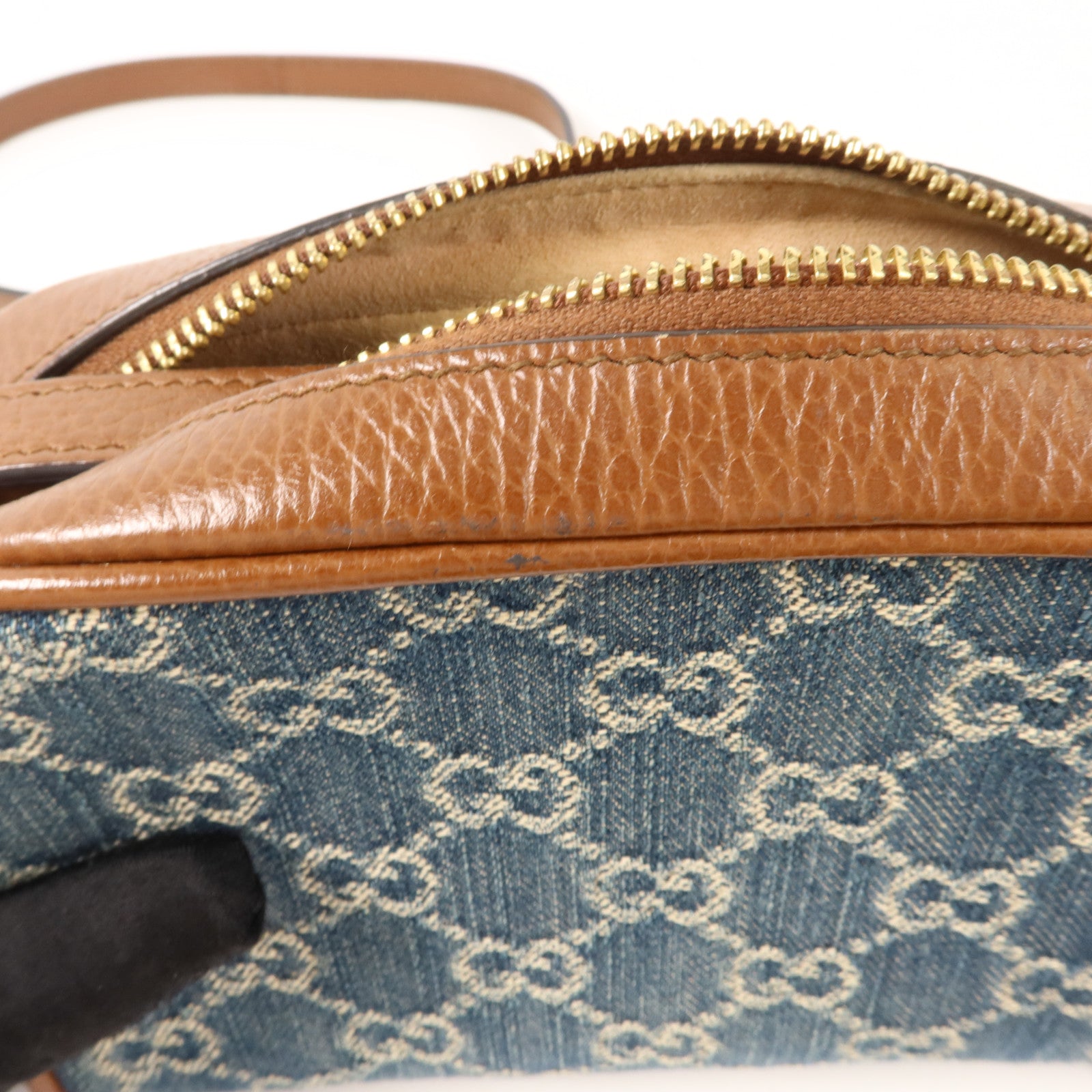 GUCCI GG Jacquard Denim Ophidia GG Mini Bag肩背袋