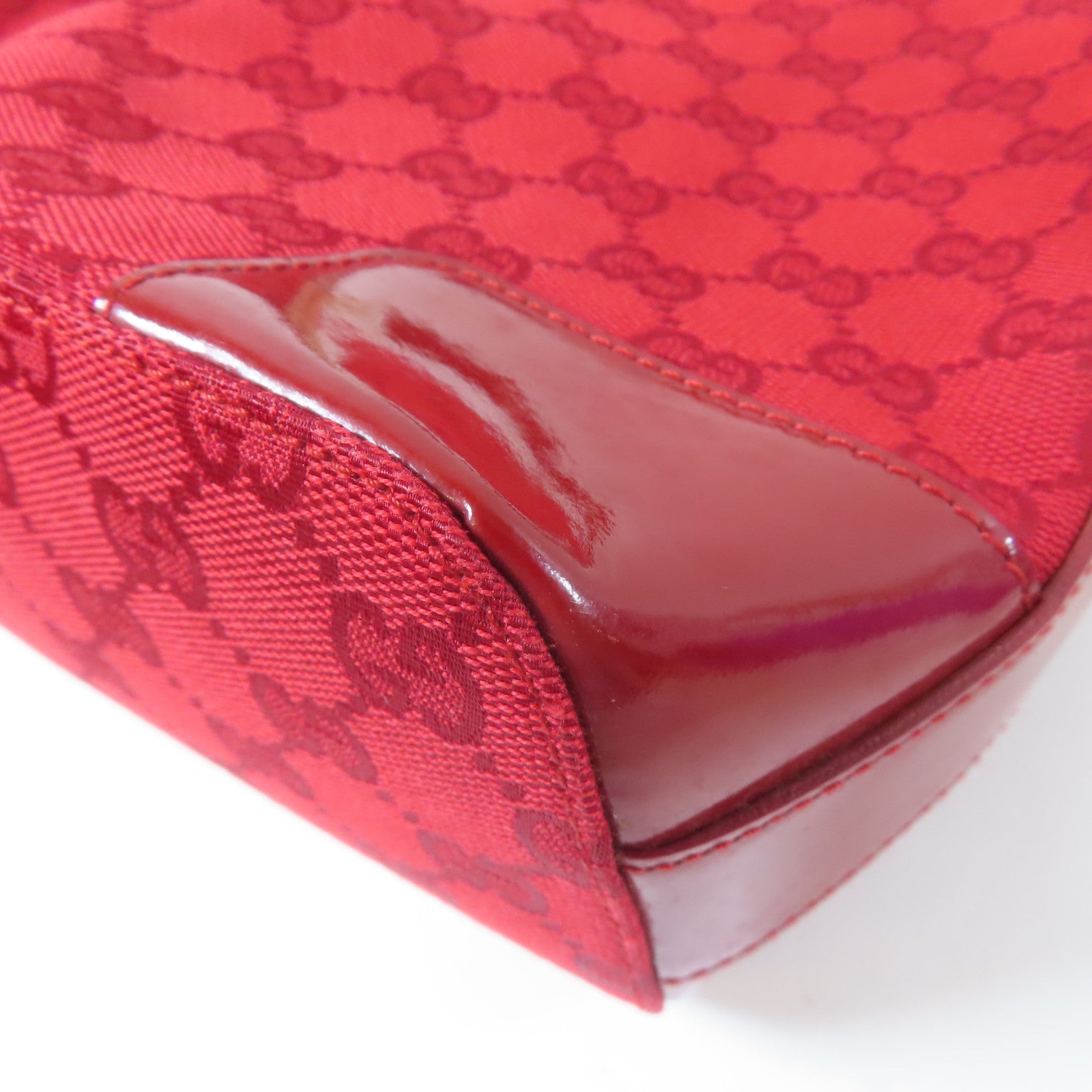 GUCCI 帆布Shoulder Bag金扣肩背袋紅色