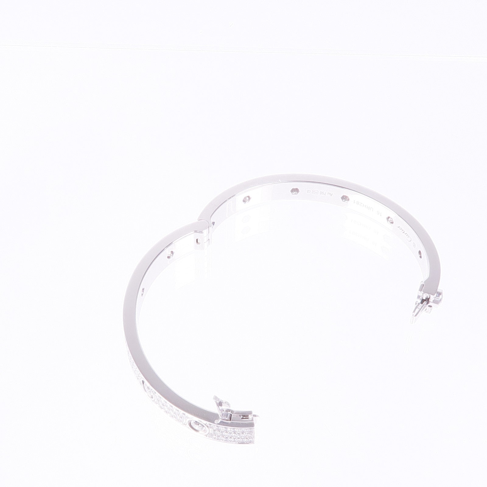 CARTIER 18K白金Diamond Love Bracelet鑽石手鏈Cartier#16