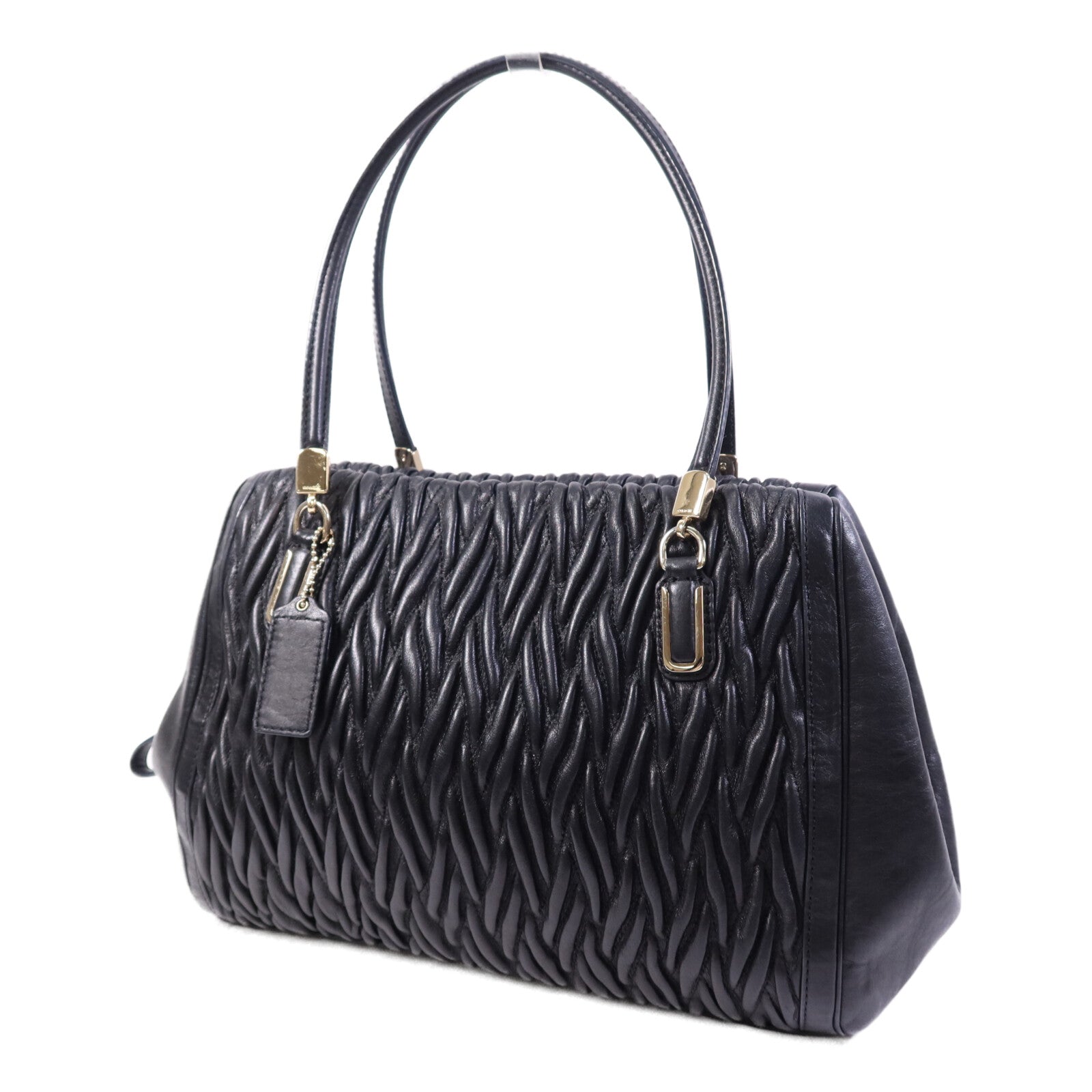 COACH 牛皮皮革Madison Gathered金扣肩背袋