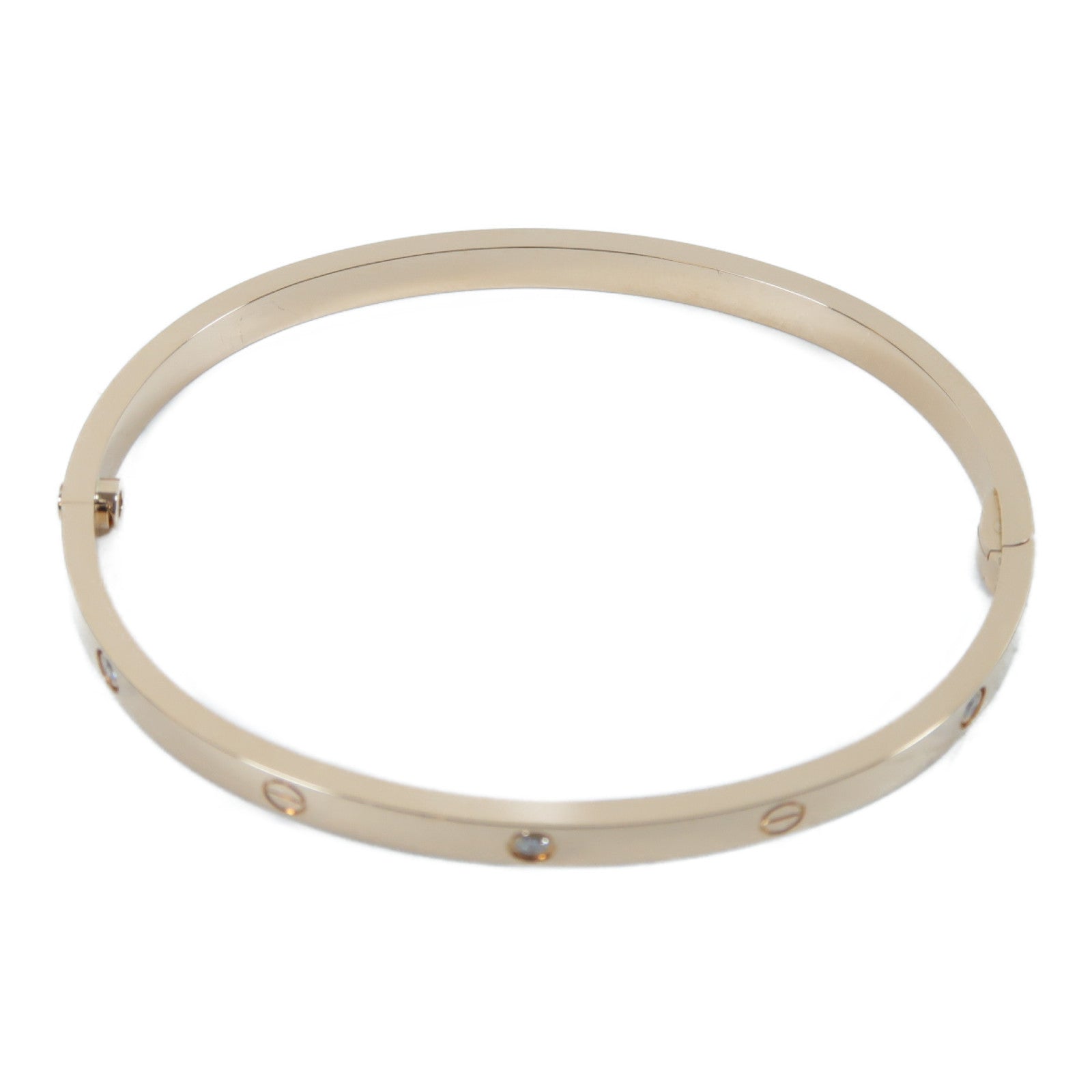 CARTIER 【激減優惠】18K玫瑰金Love Bracelet 6p Diamonds 0.15ct鑽石手鐲Cartier#17
