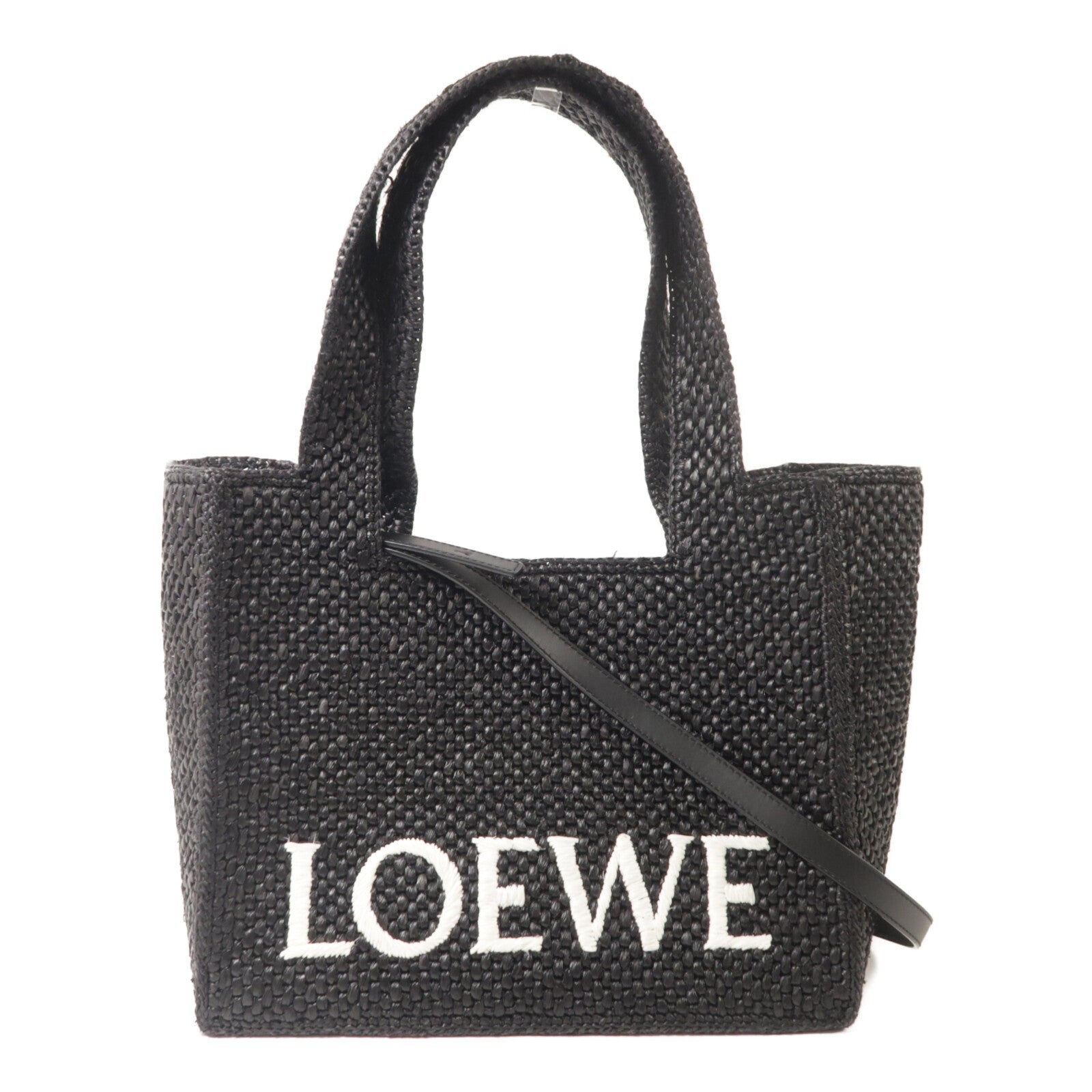 LOEWE Raffia Font Medium手挽肩背兩用袋