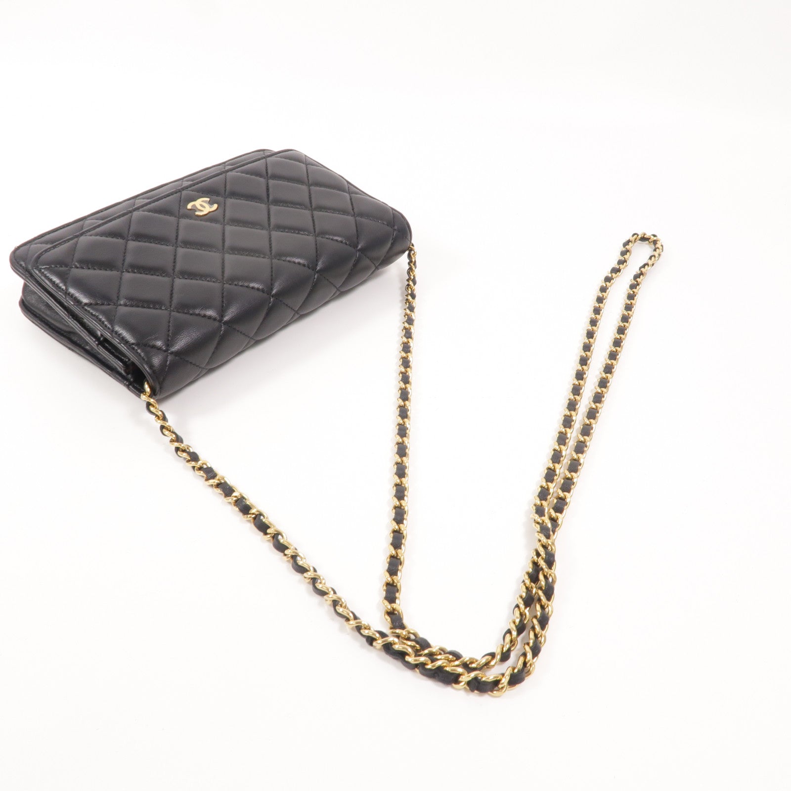 CHANEL 羊皮皮革Wallet On Chain鏈帶肩背袋