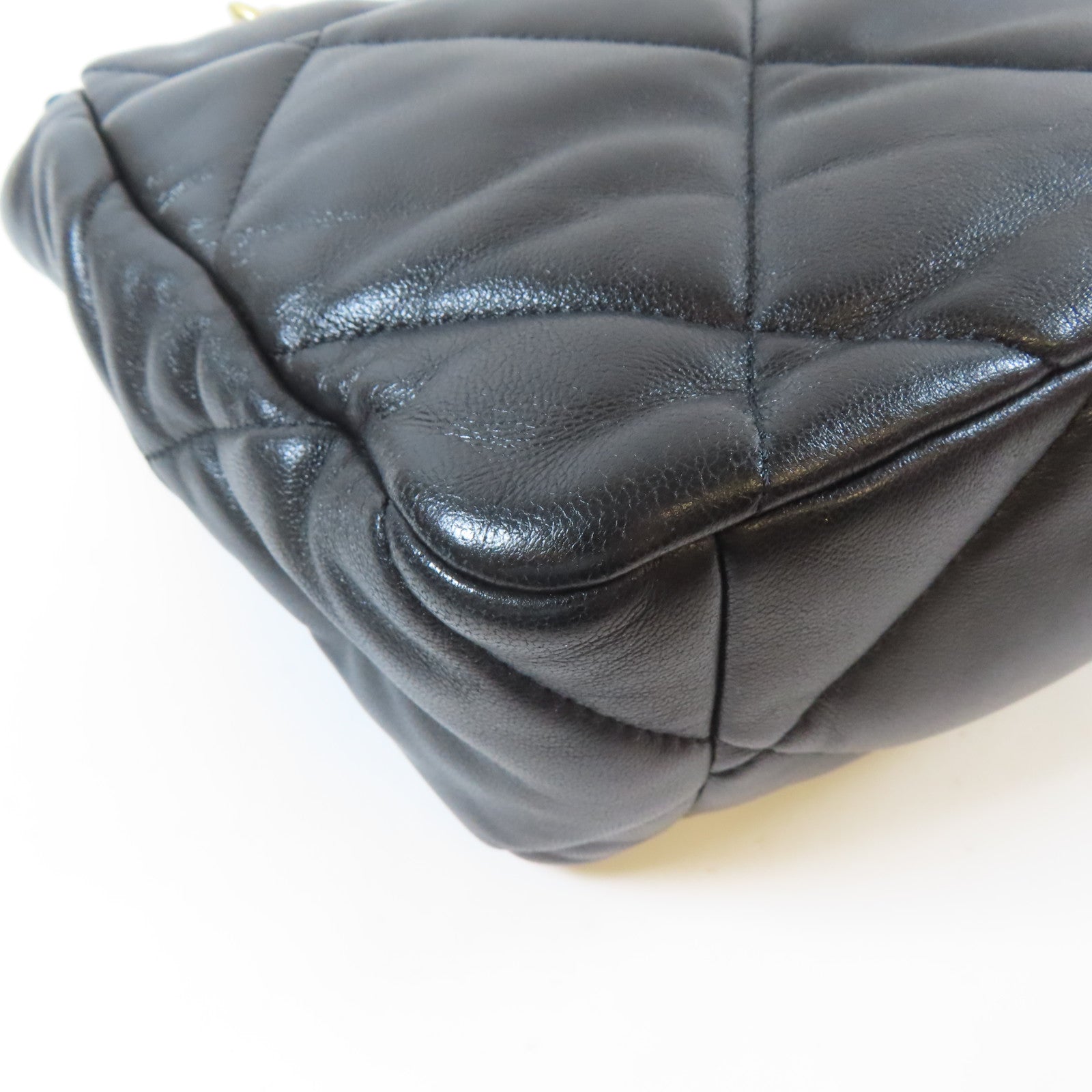 CHANEL 【激減優惠】菱格羊皮皮革C19 Large Chain Shoulder Bag金扣手挽肩背兩用袋黑色