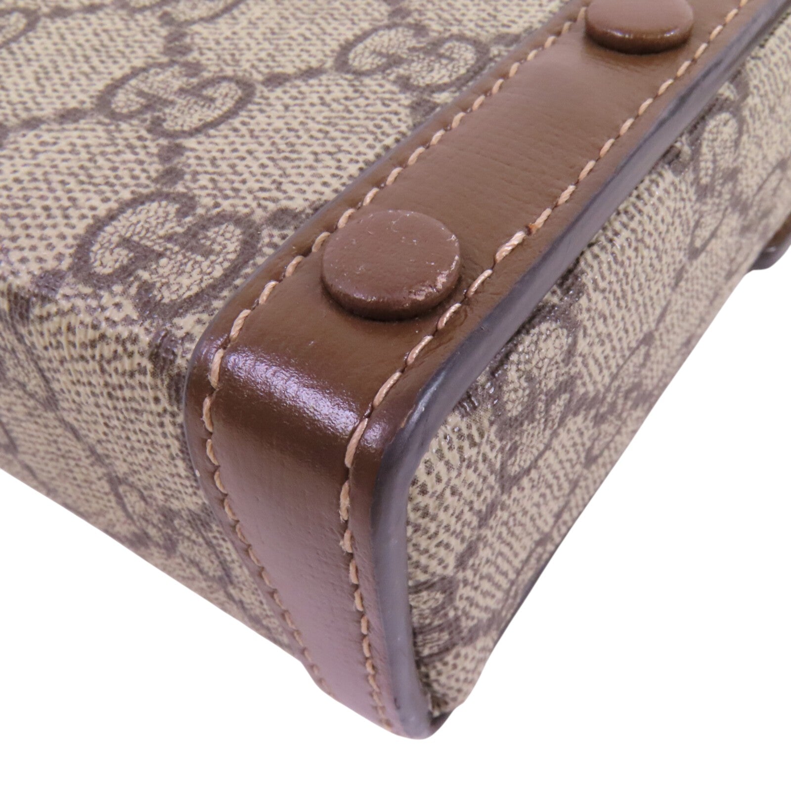 GUCCI 塗層帆布Horsebit 1955 Mini金扣肩背袋