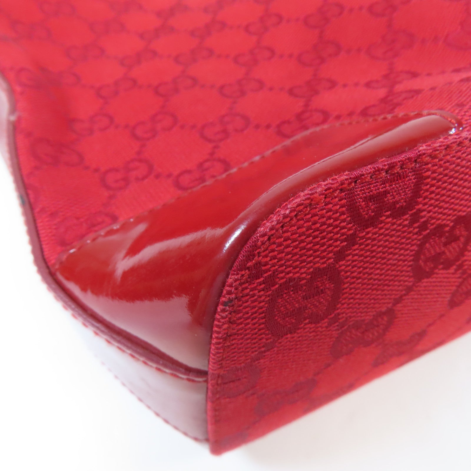 GUCCI 帆布Shoulder Bag金扣肩背袋紅色