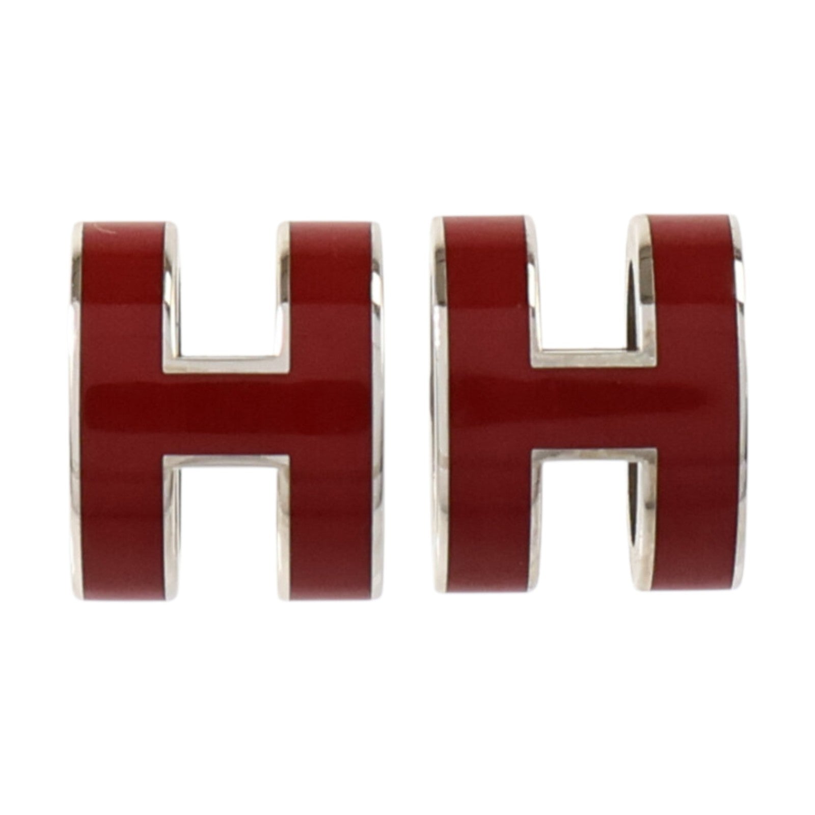 HERMES 金屬/琺瑯Pop H Earrings耳環