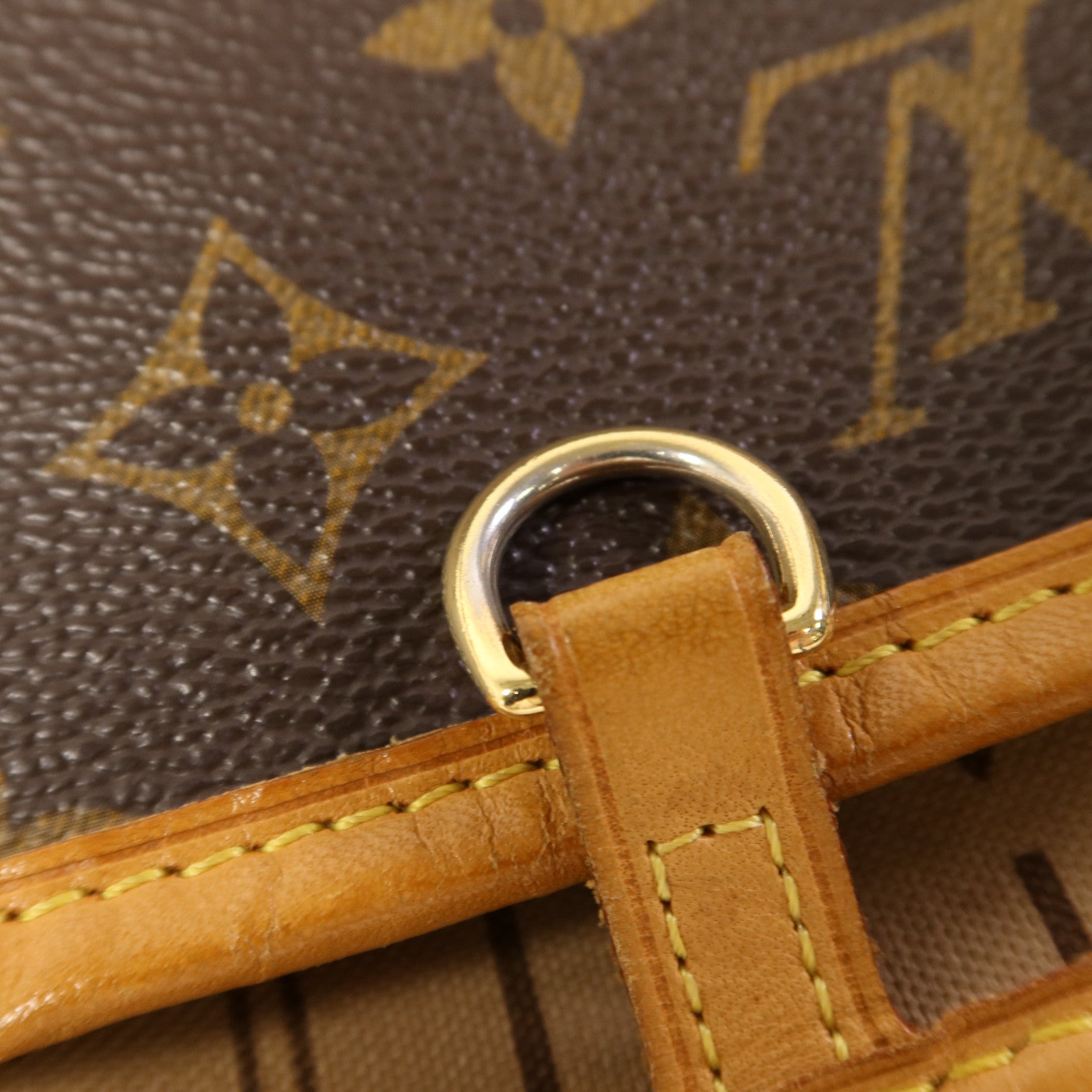 LOUIS VUITTON Monogram Neverfull MM金扣手挽袋