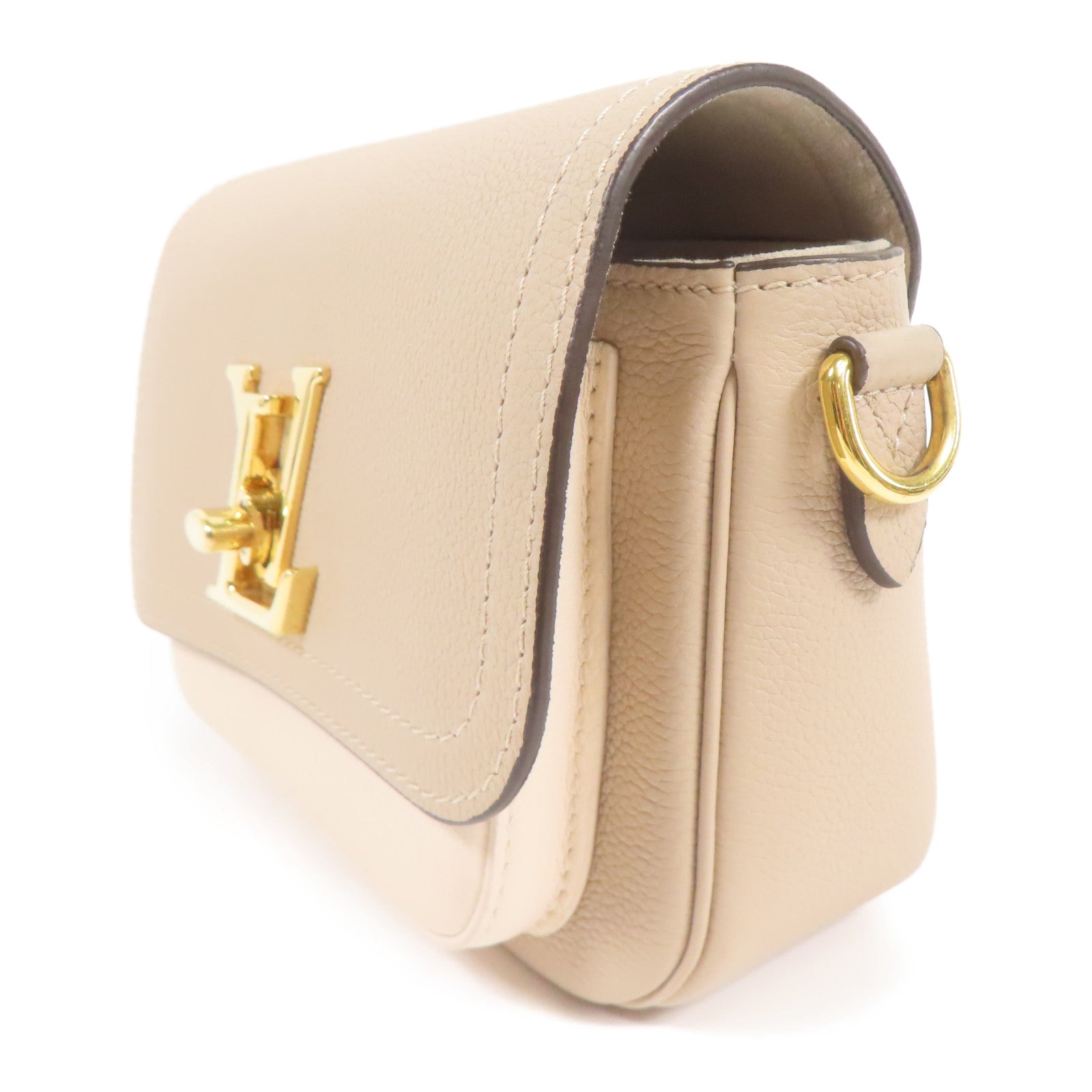 LOUIS VUITTON 牛皮皮革Lockme Tender金扣鏈帶肩背袋