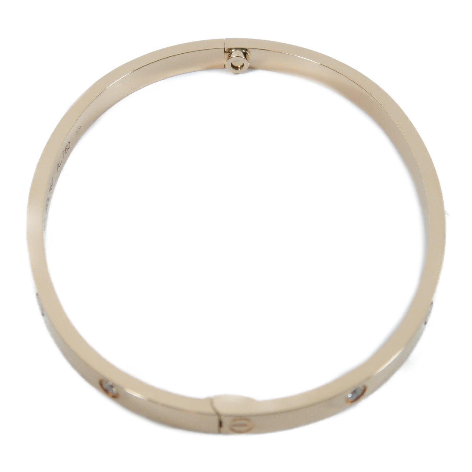 CARTIER 【激減優惠】18K玫瑰金Love Bracelet 6p Diamonds 0.15ct鑽石手鐲Cartier#17