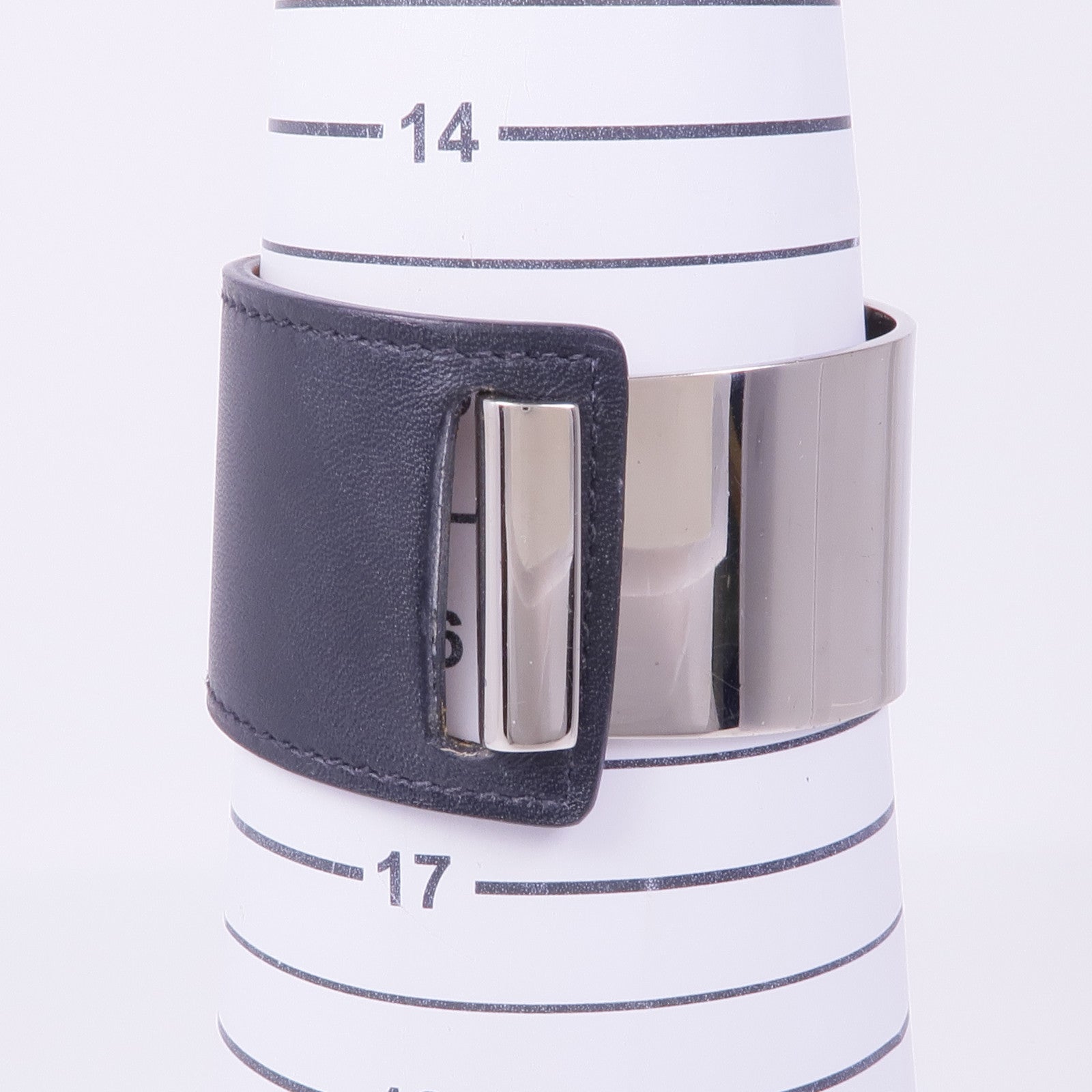 HERMES 牛皮皮革/金屬Bracelet手帶