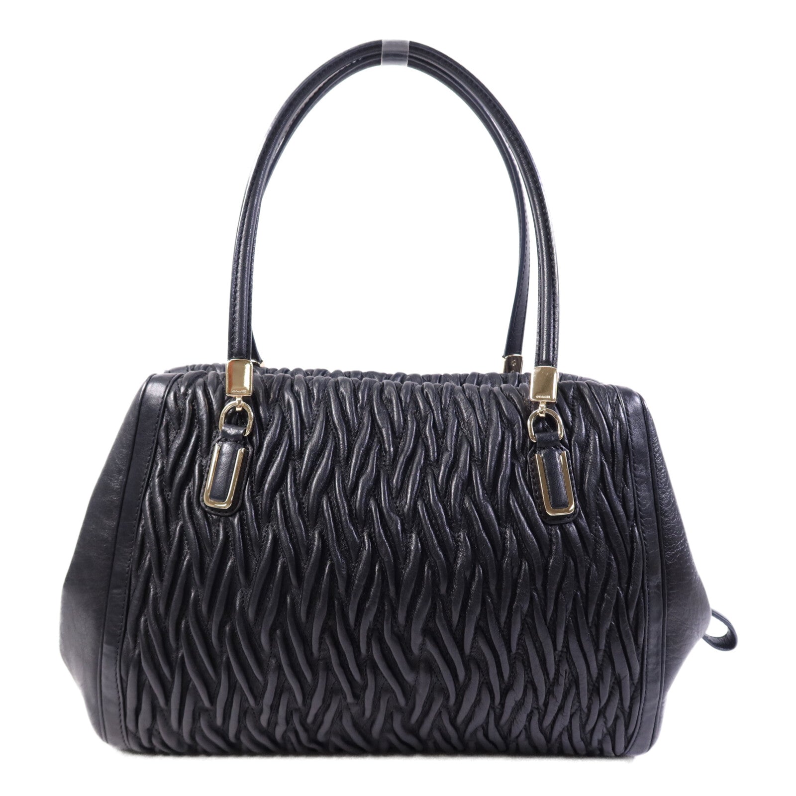 COACH 牛皮皮革Madison Gathered金扣肩背袋