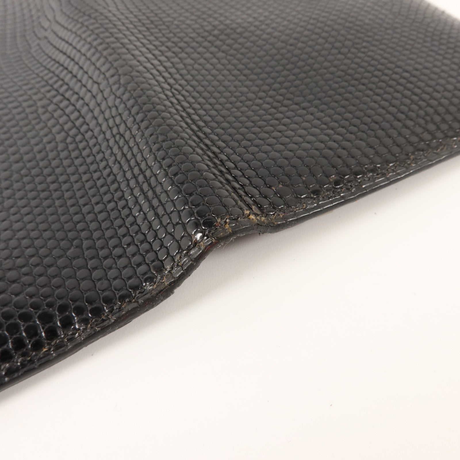 HERMES 蜥蝪皮革Bearn Long Wallet長錢包Noir