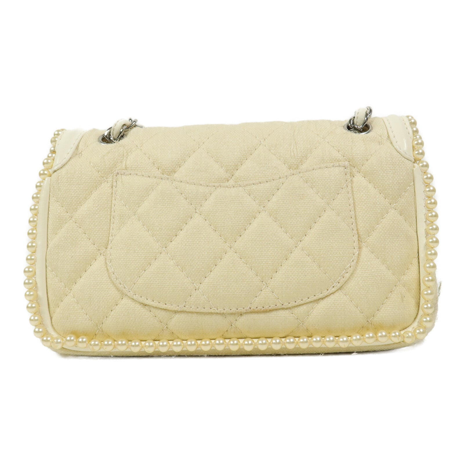 CHANEL 帆布Chain Shoulder Bag鏈帶肩背袋