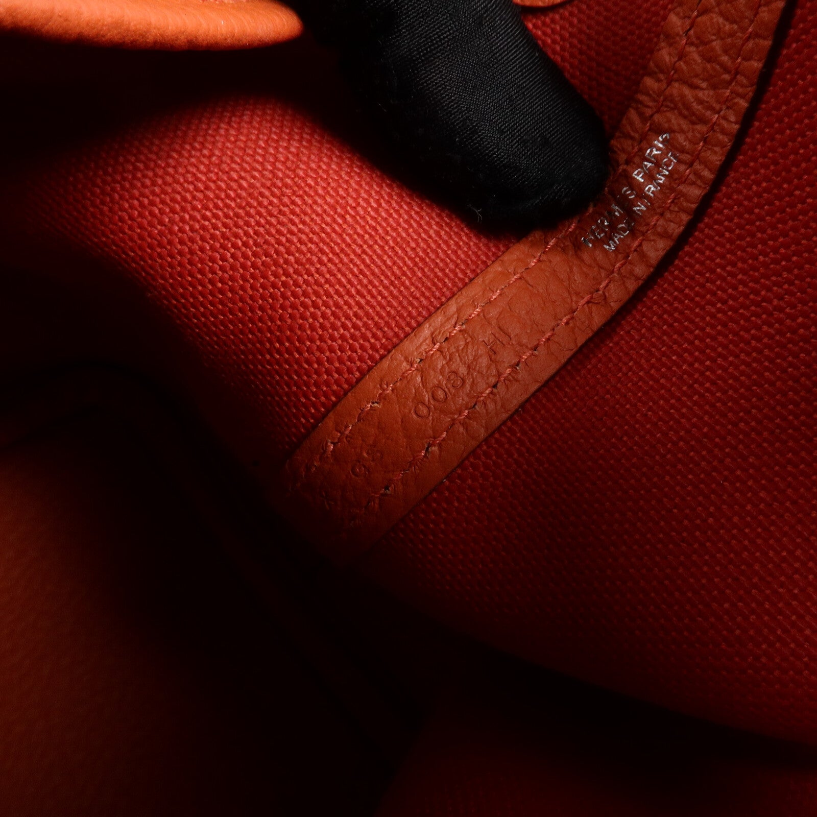 HERMES 帆布Garden Party TPM手挽袋Orange Poppy/Capucin