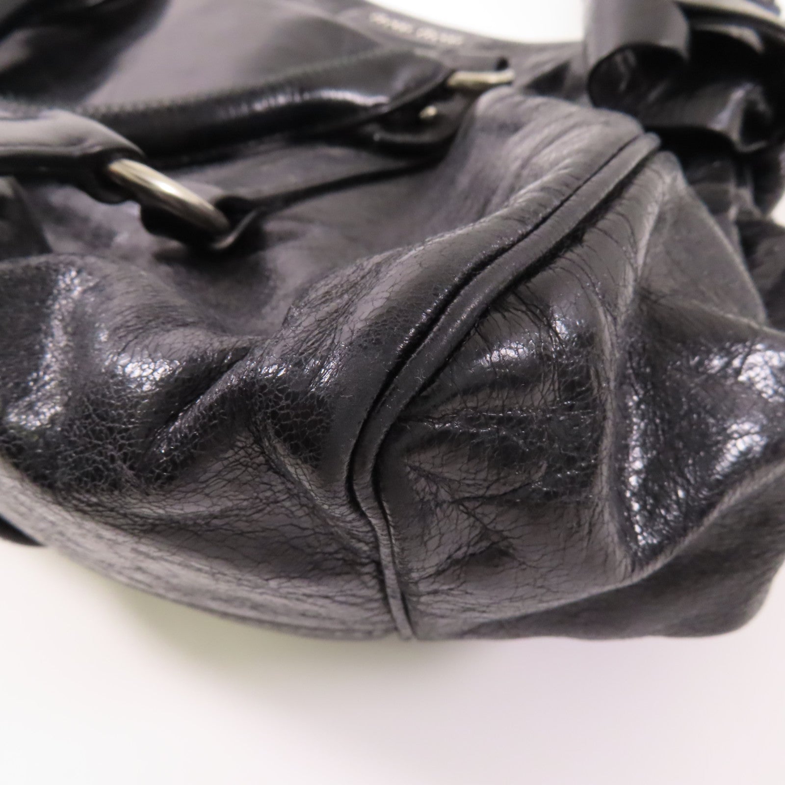 Miu Miu 牛皮皮革Shoulder Bag銀扣手挽肩背兩用袋