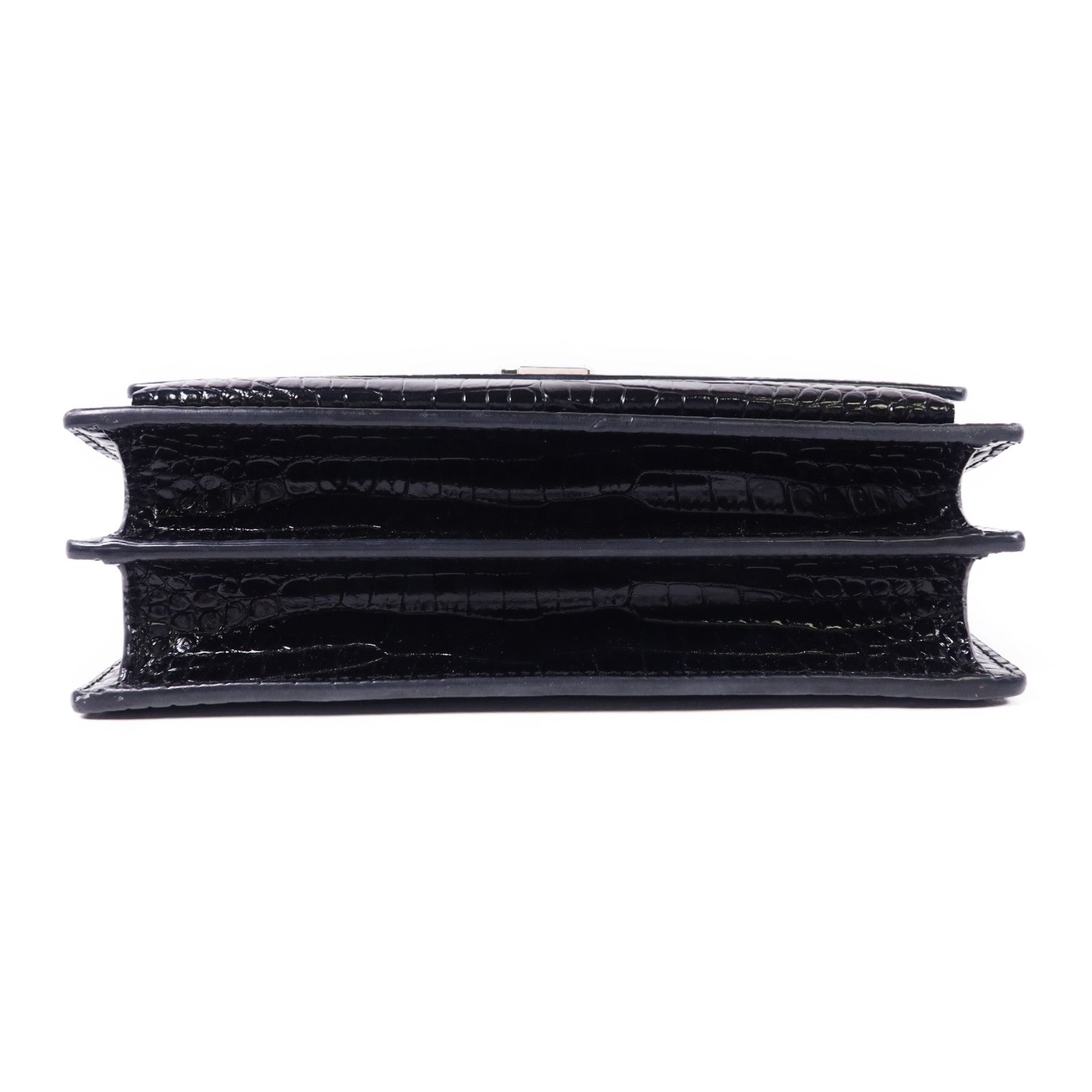 SAINT LAURENT 牛皮皮革Sunset Medium銀扣鏈帶肩背袋