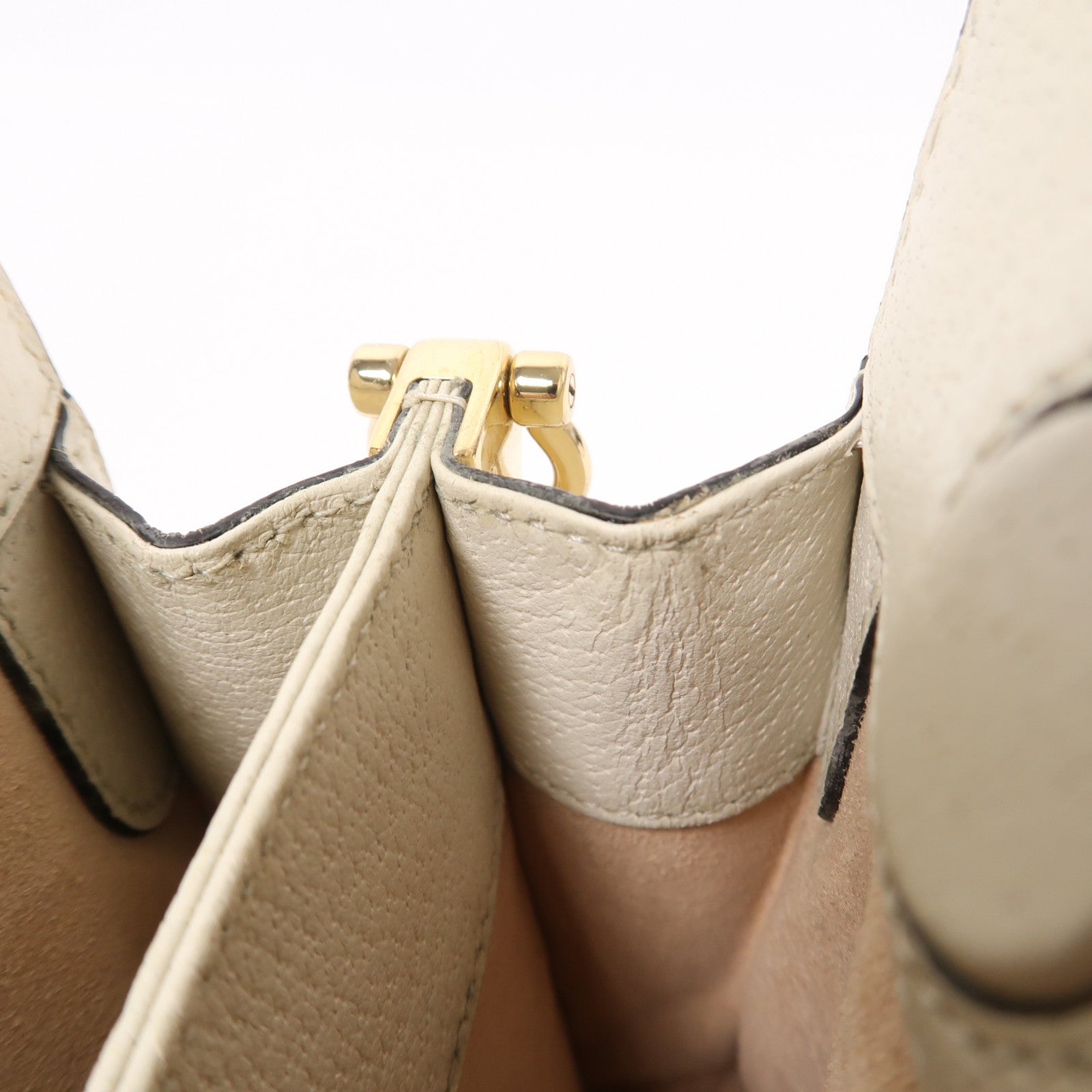 GUCCI GG GHW Ophidia GG Chain Shoulder Bag Calfskin Leather 503877 White