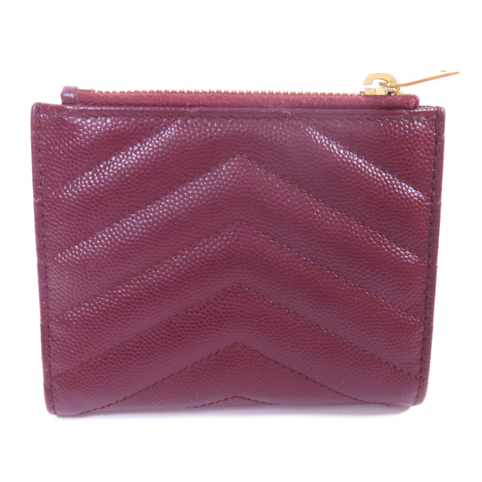 YVES SAINT LAURENT 牛皮皮革Wallet金扣錢包