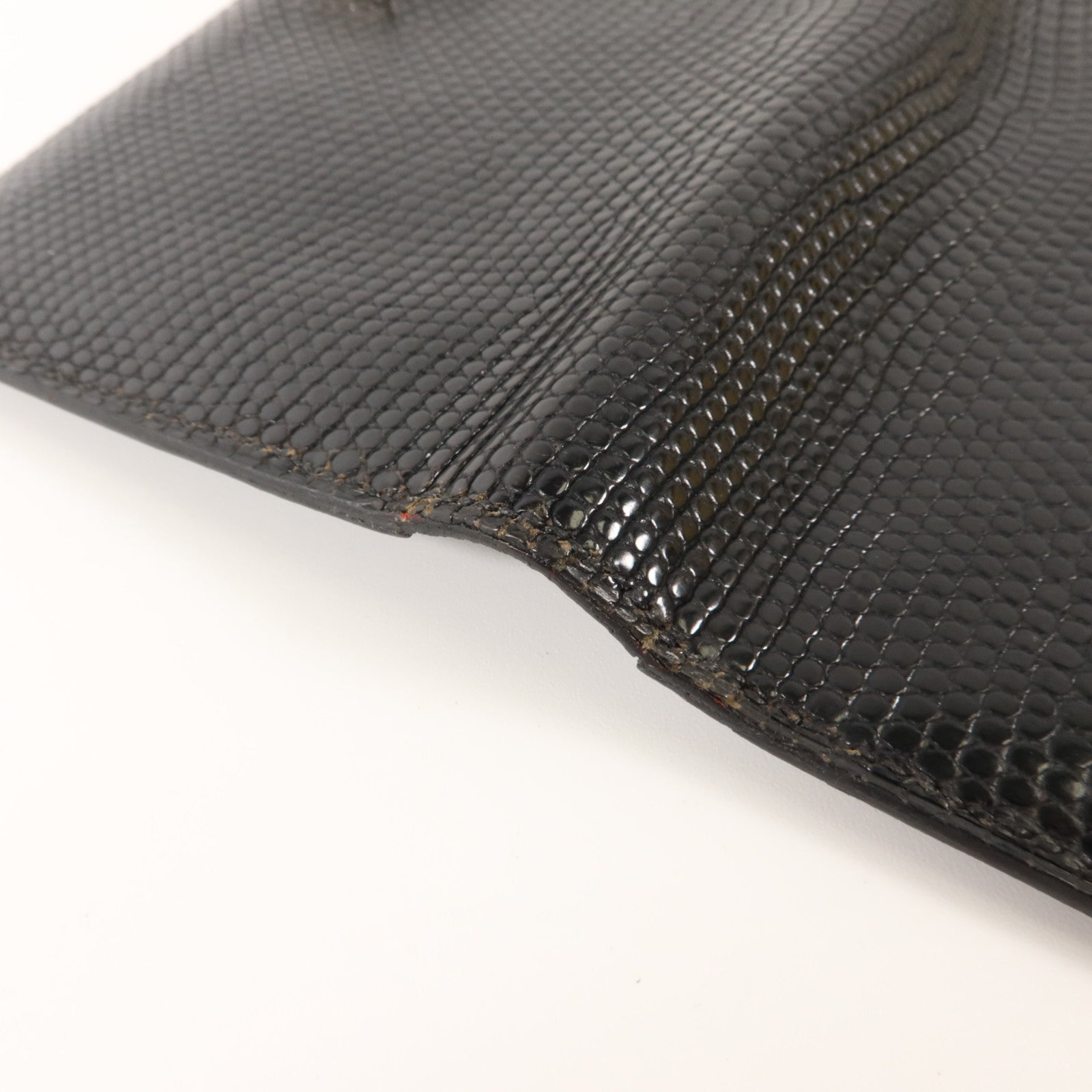 HERMES 蜥蝪皮革Bearn Long Wallet長錢包Noir