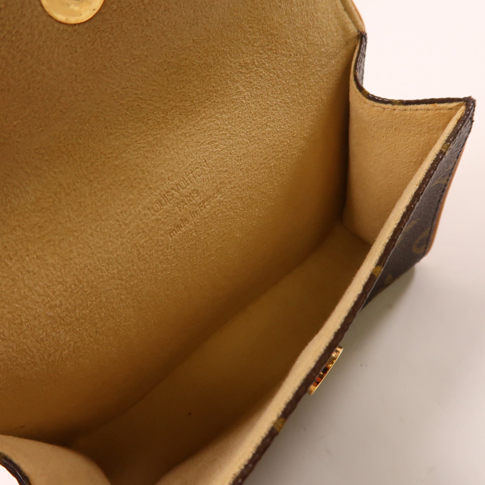 LOUIS VUITTON 【激減優惠】Monogram Pochette Florentine金扣腰包棕色