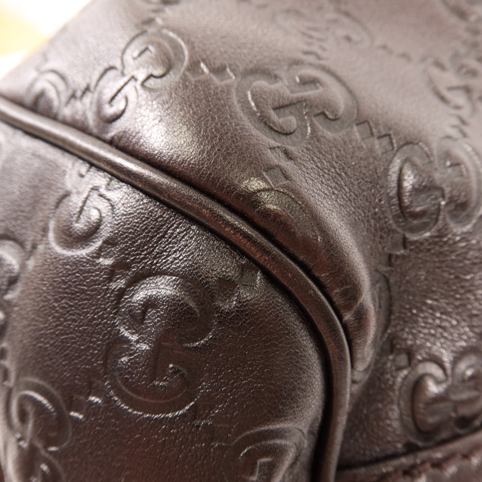 GUCCI 牛皮皮革2 Way Shoulder Bag金扣手挽肩背兩用袋