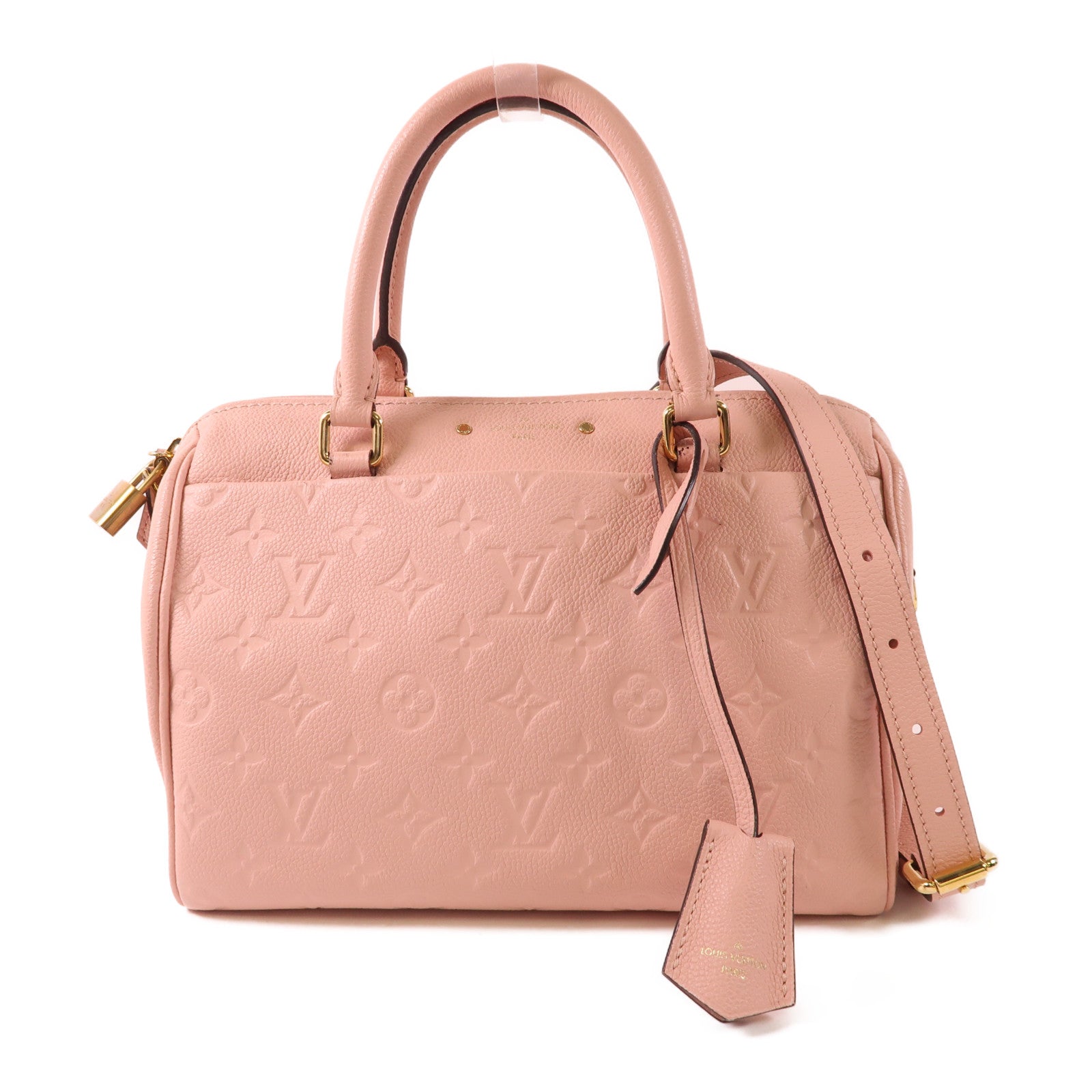 LOUIS VUITTON Monogram Empreinte Speedy Bandouliere 25金扣手挽肩背兩用袋