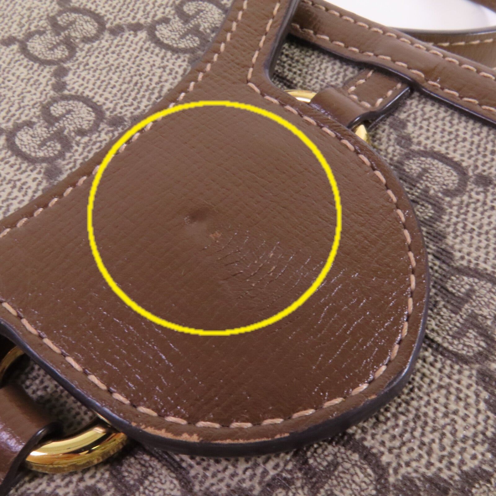 GUCCI 塗層帆布Horsebit 1955 Mini金扣肩背袋