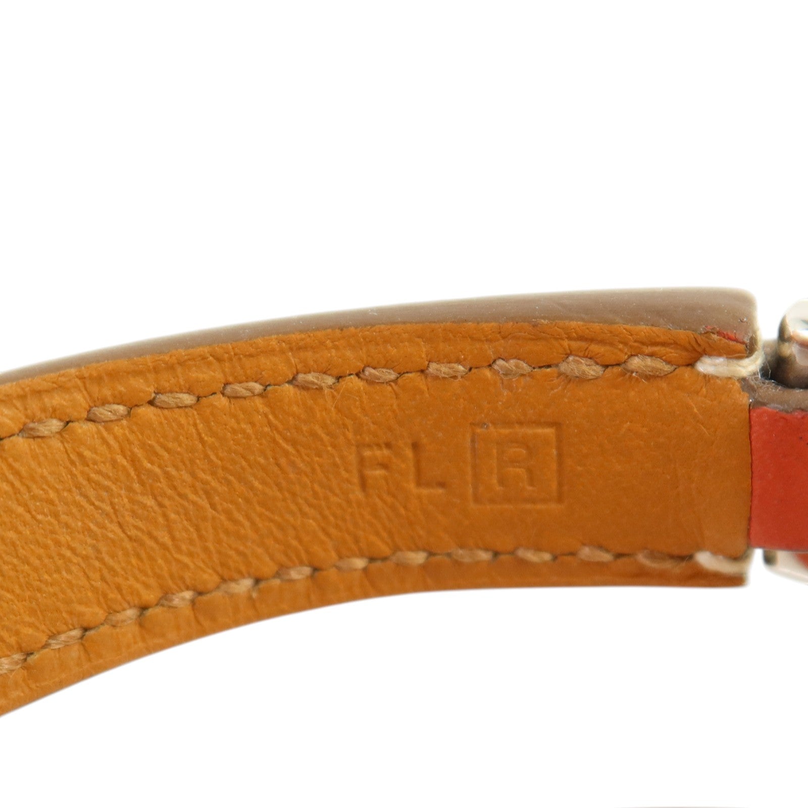 HERMES Swift皮革Rivale Double Tour Bracelet銀扣手鏈