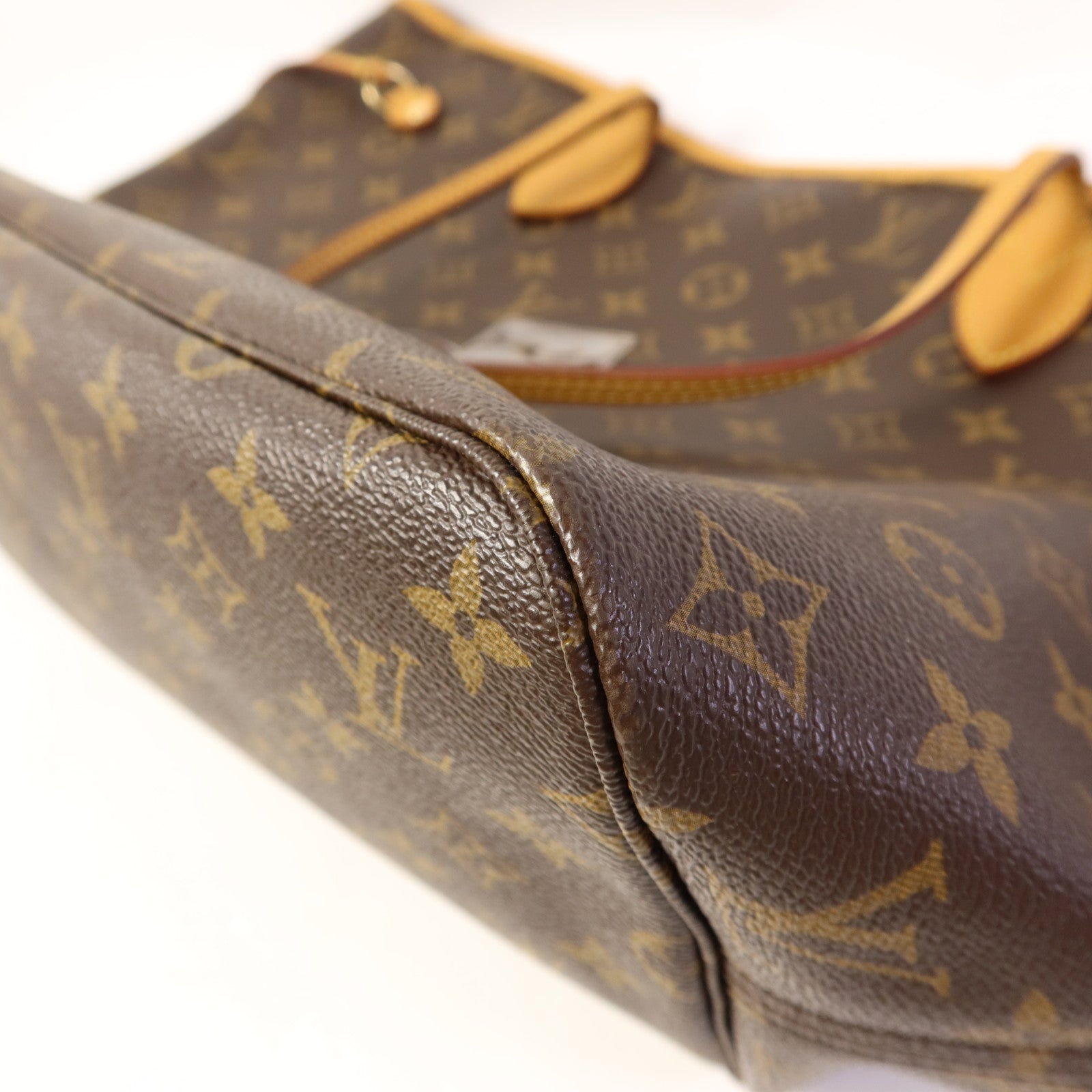 LOUIS VUITTON Monogram Neverfull MM金扣手挽袋