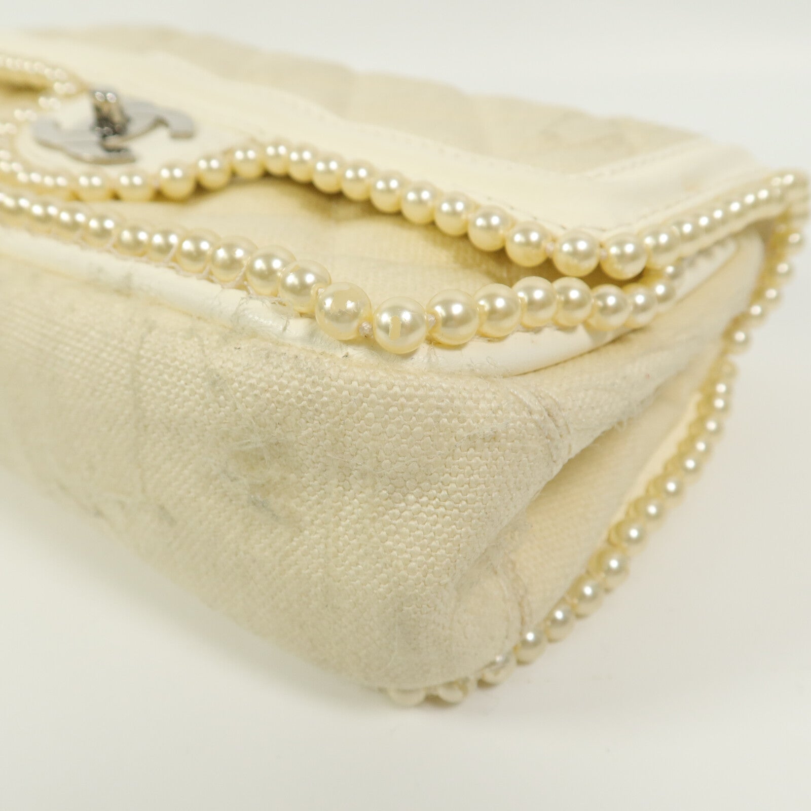 CHANEL 帆布Chain Shoulder Bag鏈帶肩背袋
