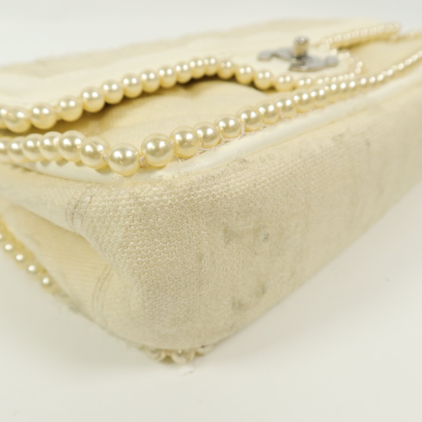CHANEL 帆布Chain Shoulder Bag鏈帶肩背袋