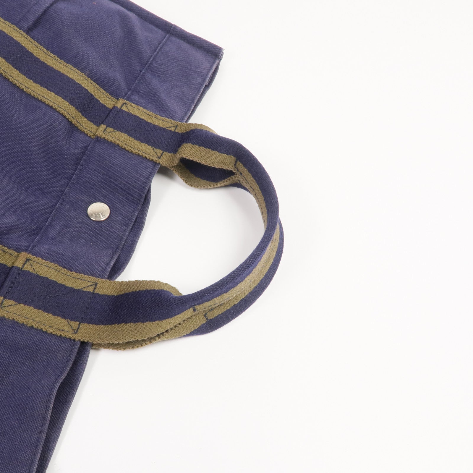 HERMES 帆布Herline MM銀扣手挽袋