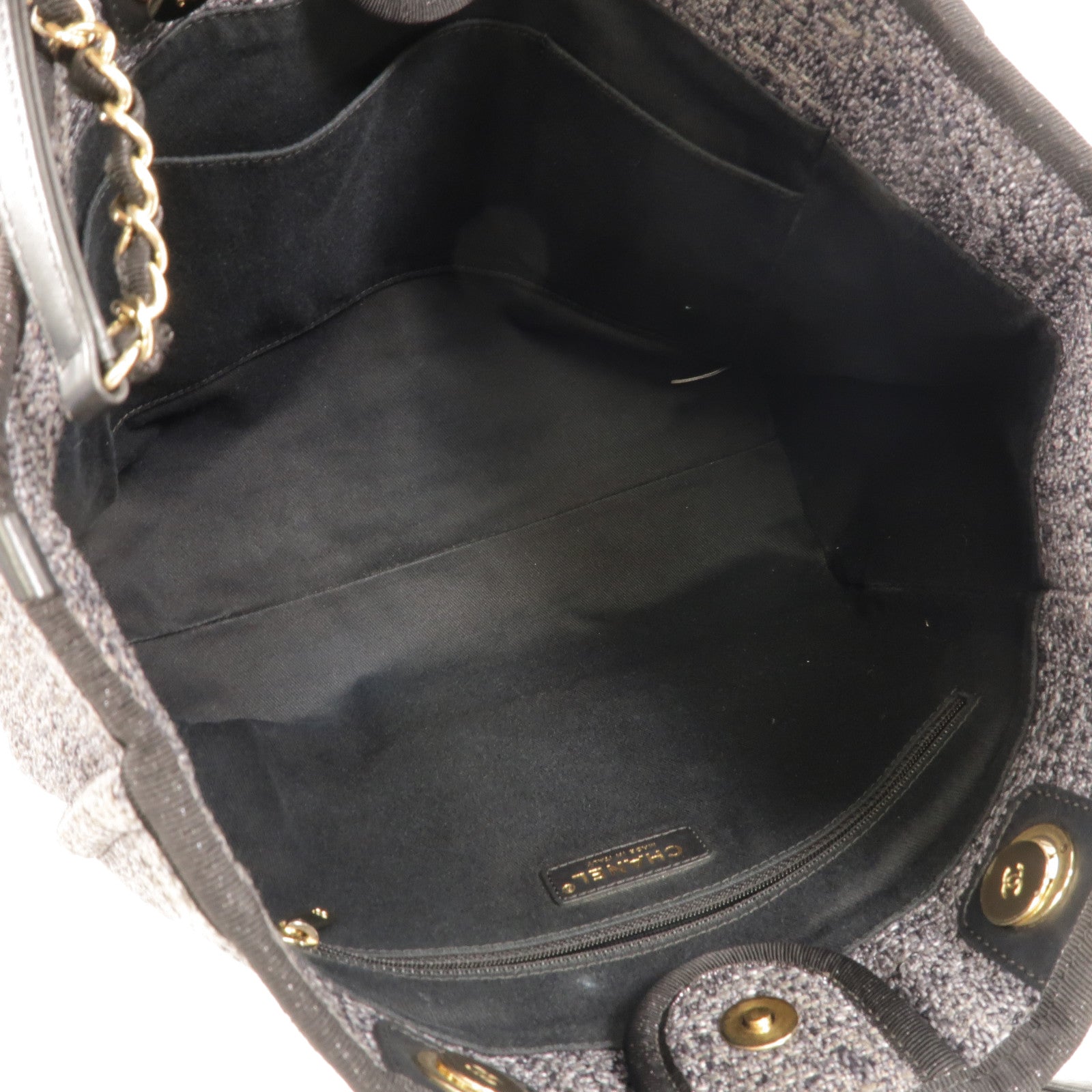 CHANEL 帆布Deauville Tote肩背袋