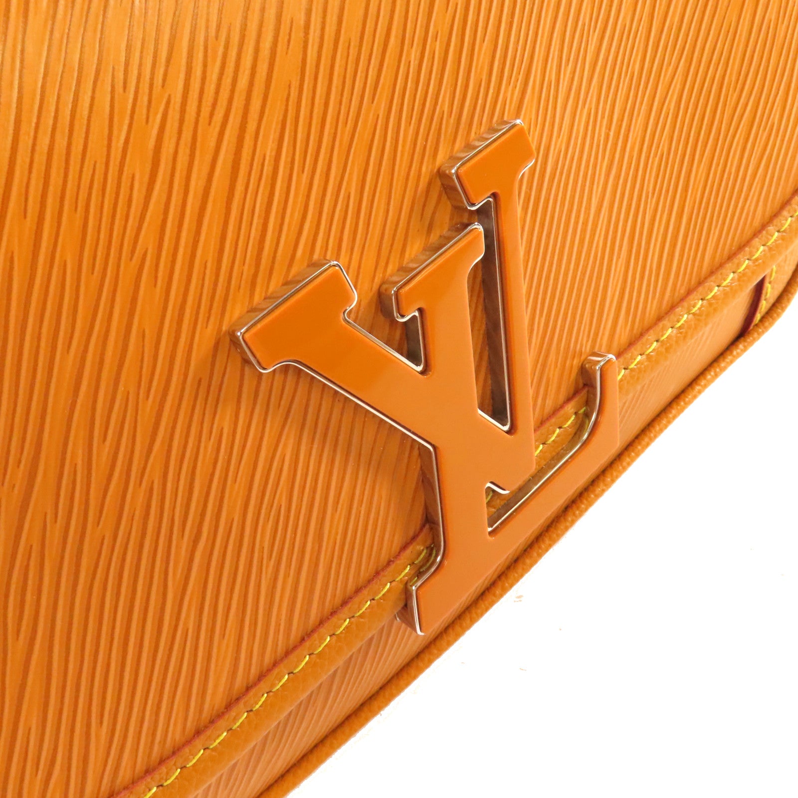 LOUIS VUITTON Epi Buci Shoulder Bag銀扣肩背袋蜜黃色