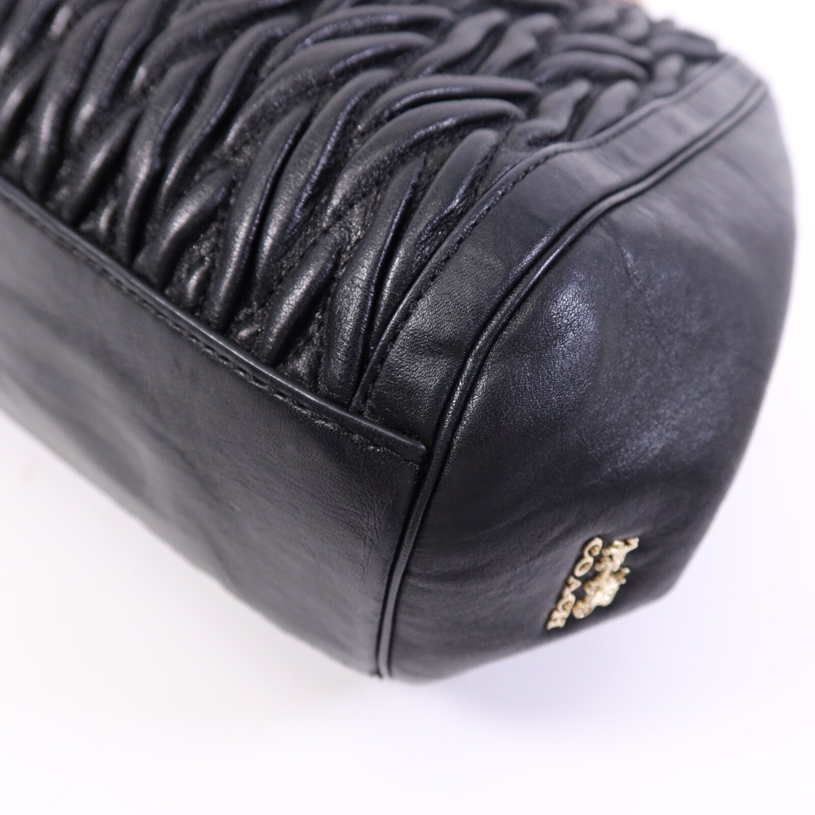 COACH 牛皮皮革Madison Gathered金扣肩背袋