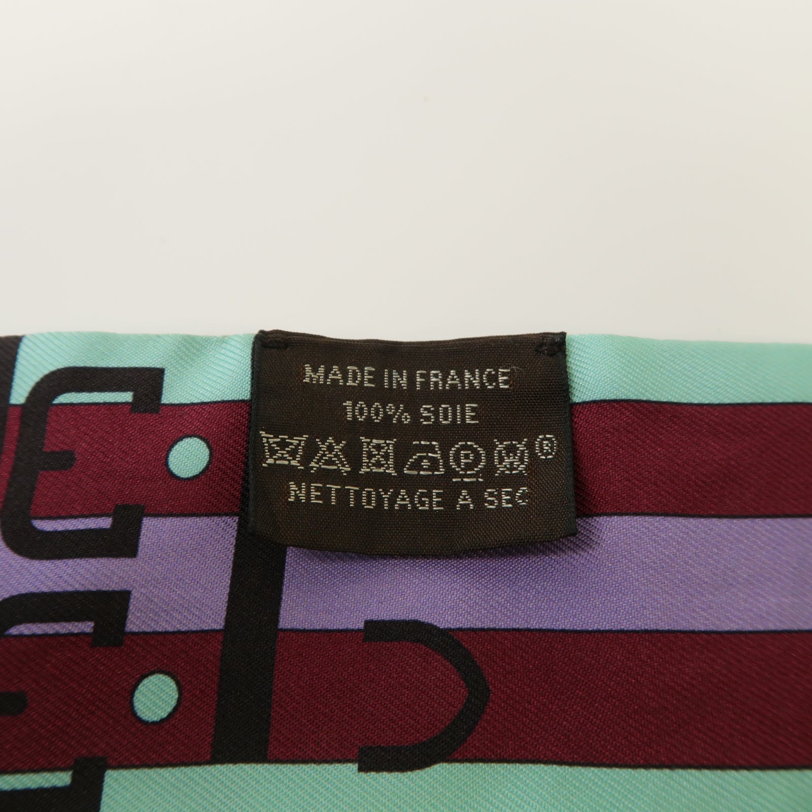 HERMES 【激減優惠】絲質Twilly絲巾綠色/紫色