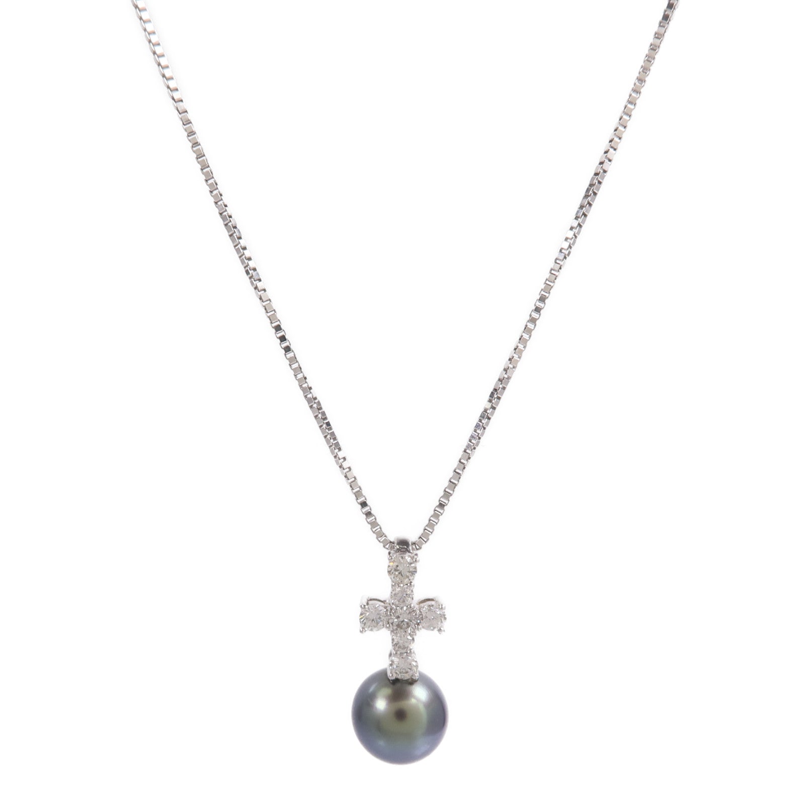 JEWELRY 18K白金Pearl Diamond Necklace珍珠/鑽石項鍊