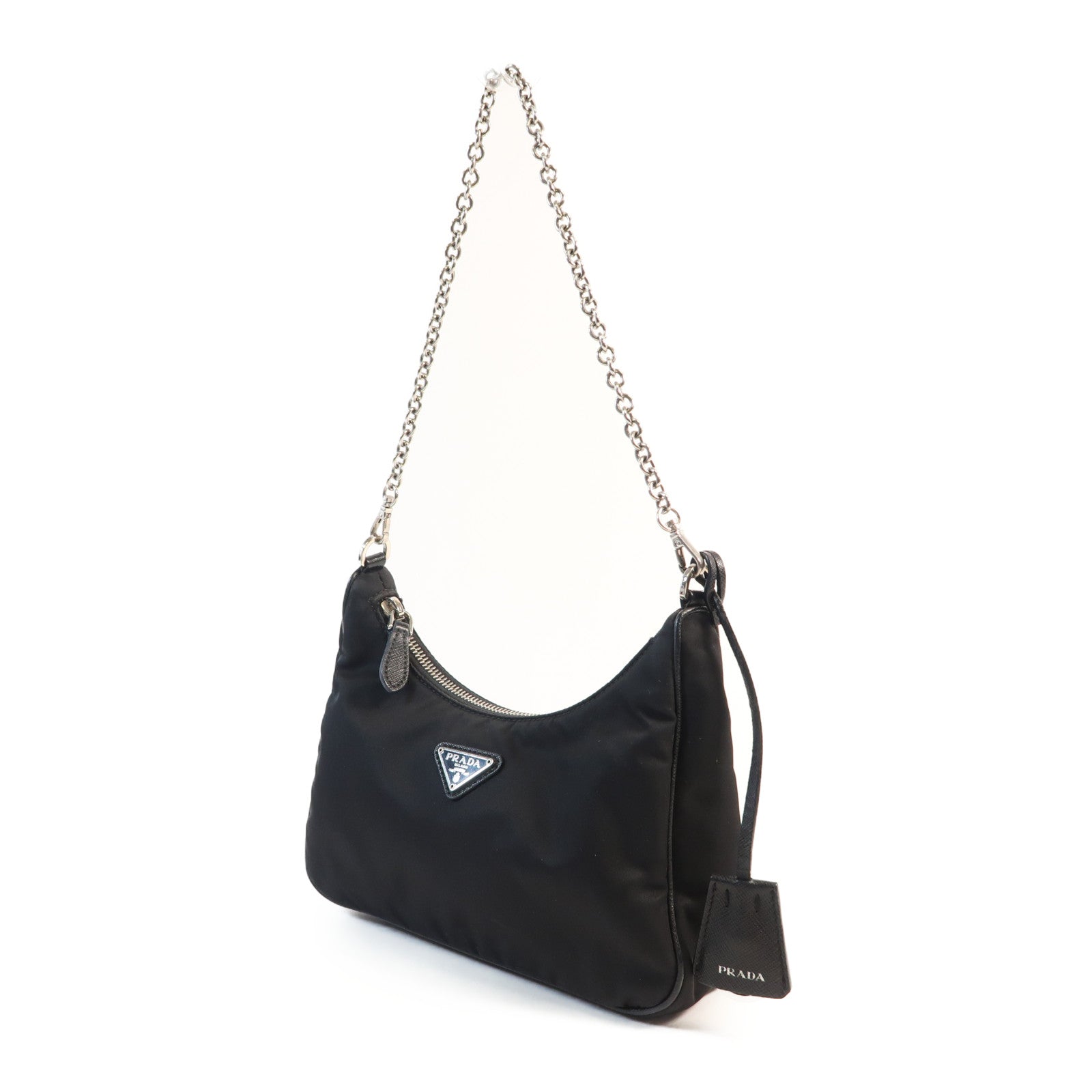 PRADA 尼龍Re-Edition 2005銀扣手挽肩背兩用袋