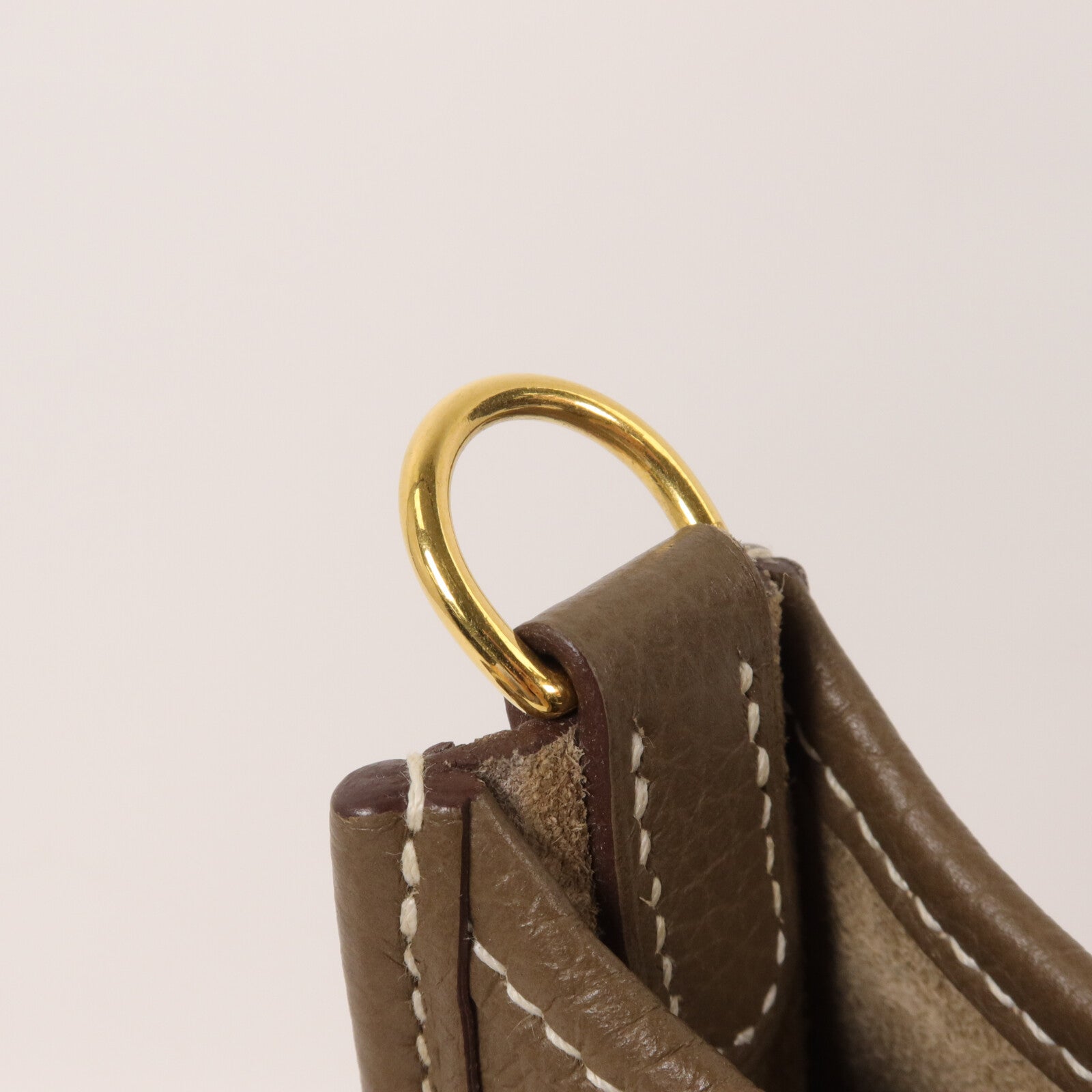 HERMES Clemence皮革Evelyne TPM肩背袋Etoupe