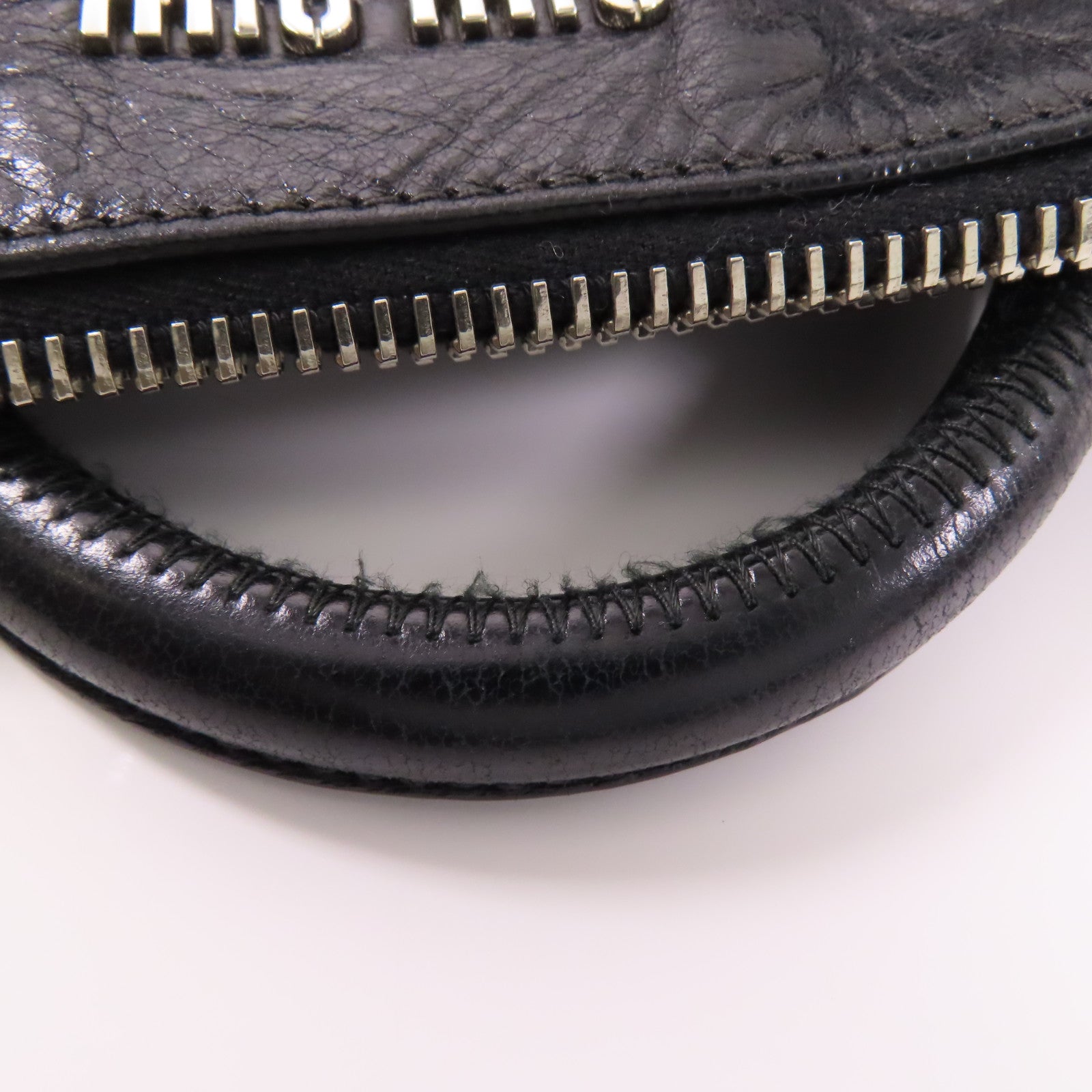 Miu Miu 牛皮皮革Shoulder Bag銀扣手挽肩背兩用袋