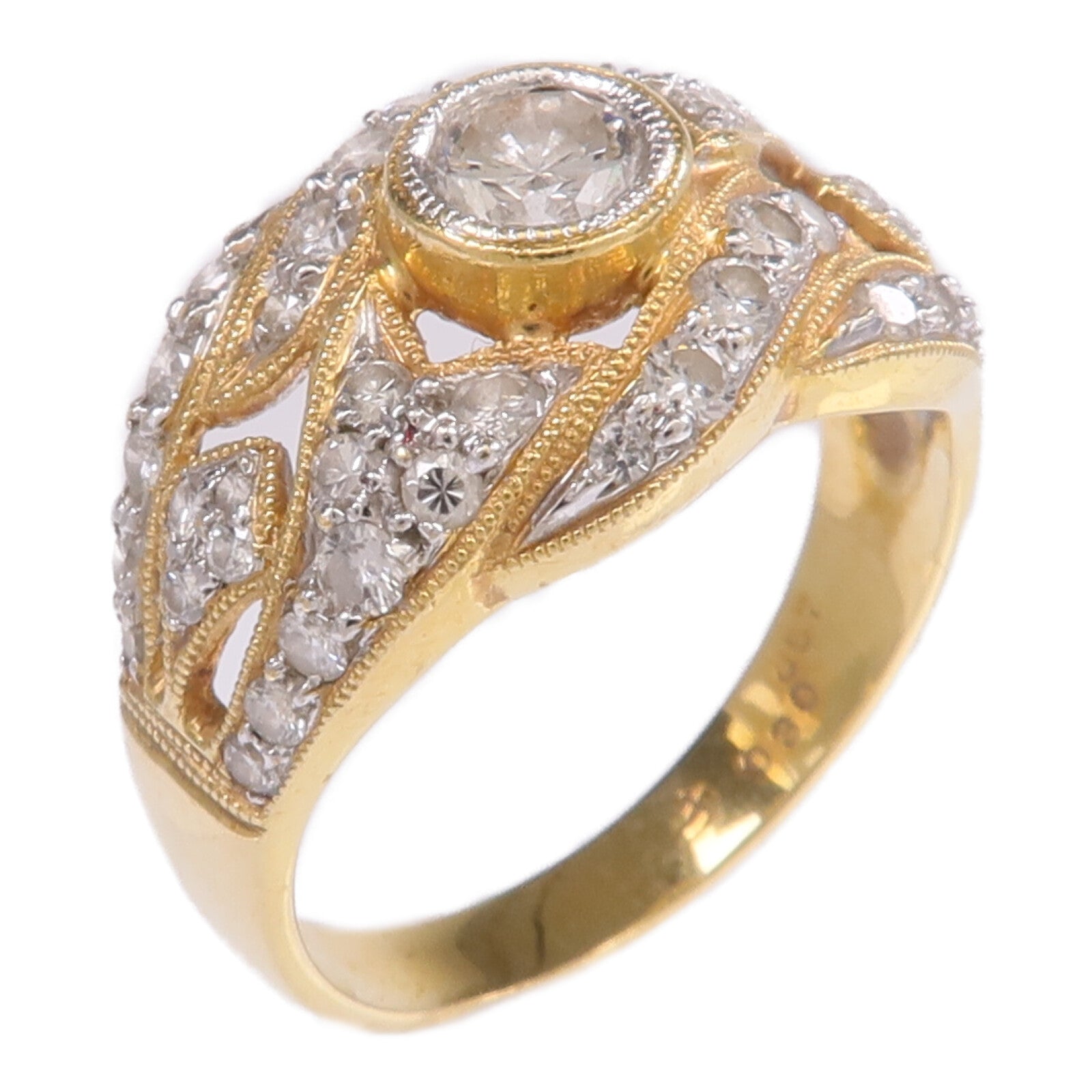 JEWELRY 18K黃金/白金Diamond Ring鑽石戒指US#5.5